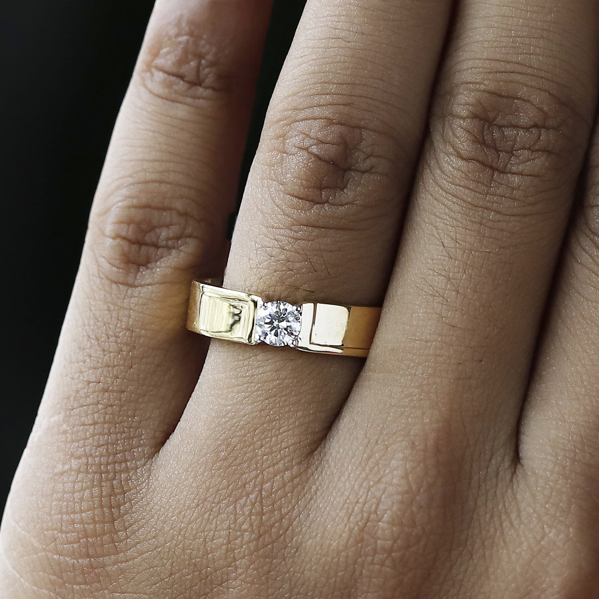 lab diamond mens ring