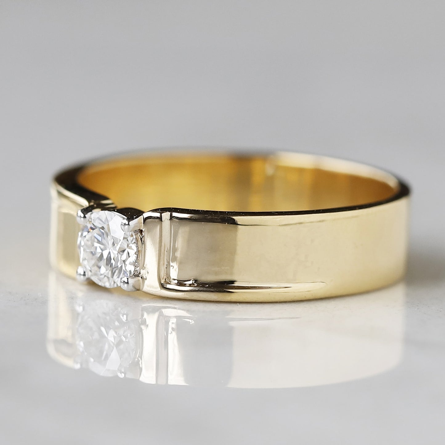 lab diamond mens ring