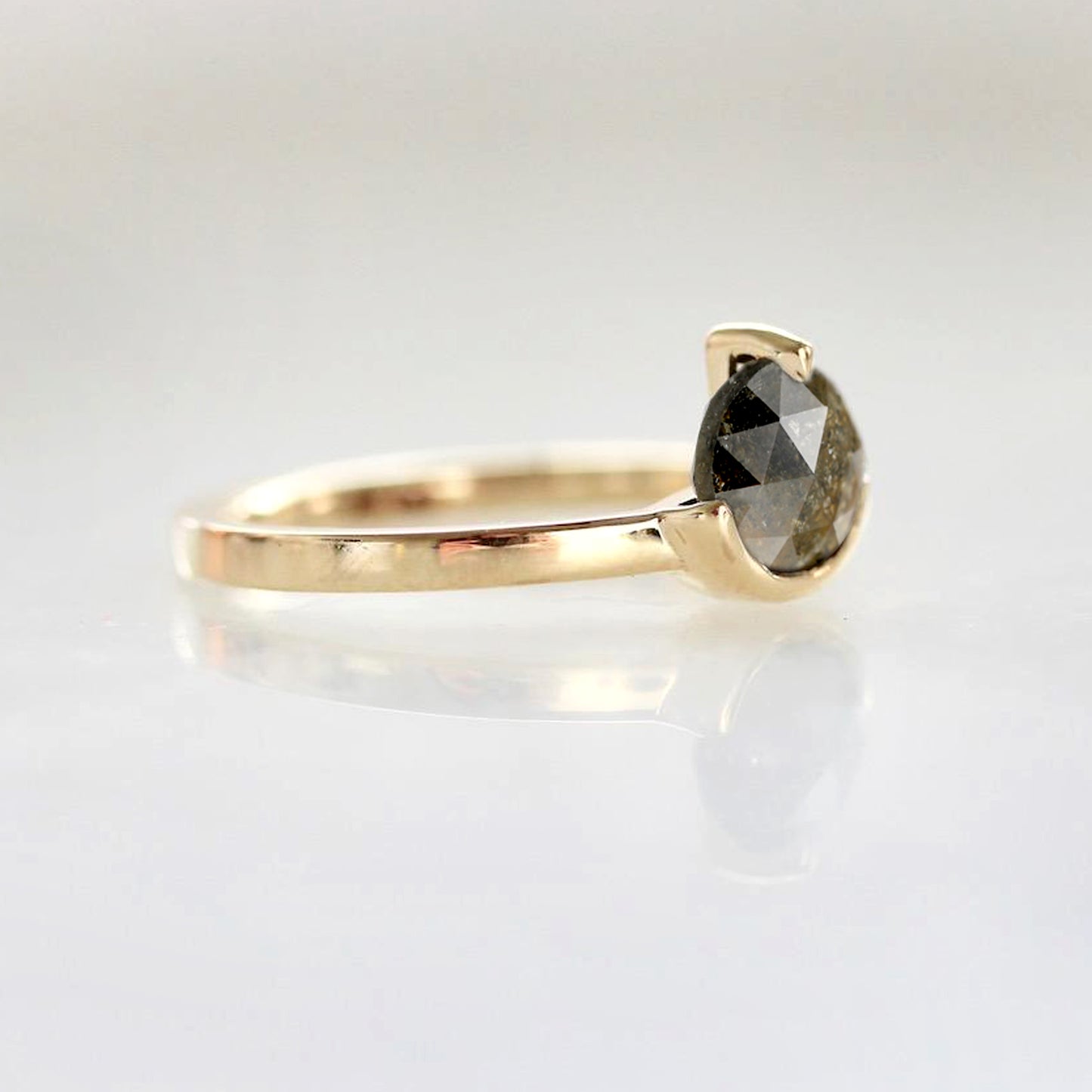 Rose Cut Rustic Diamond Ring