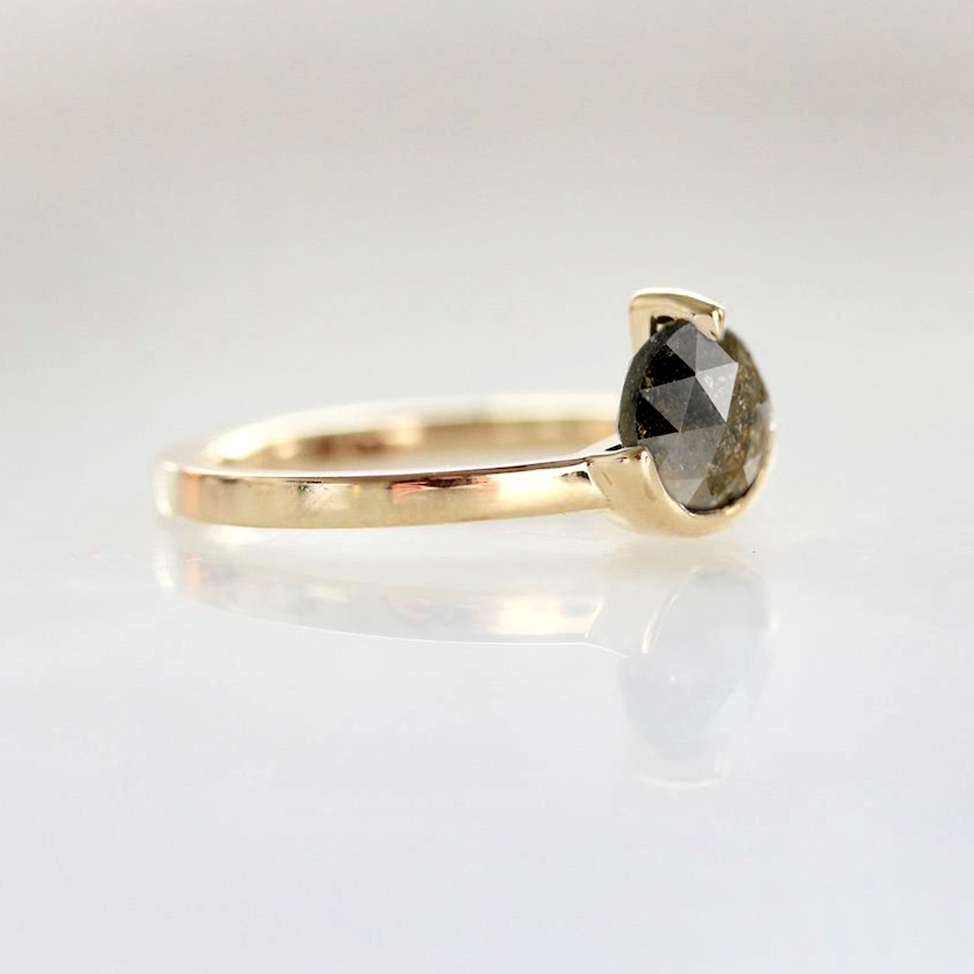 Rose Cut Rustic Diamond Ring