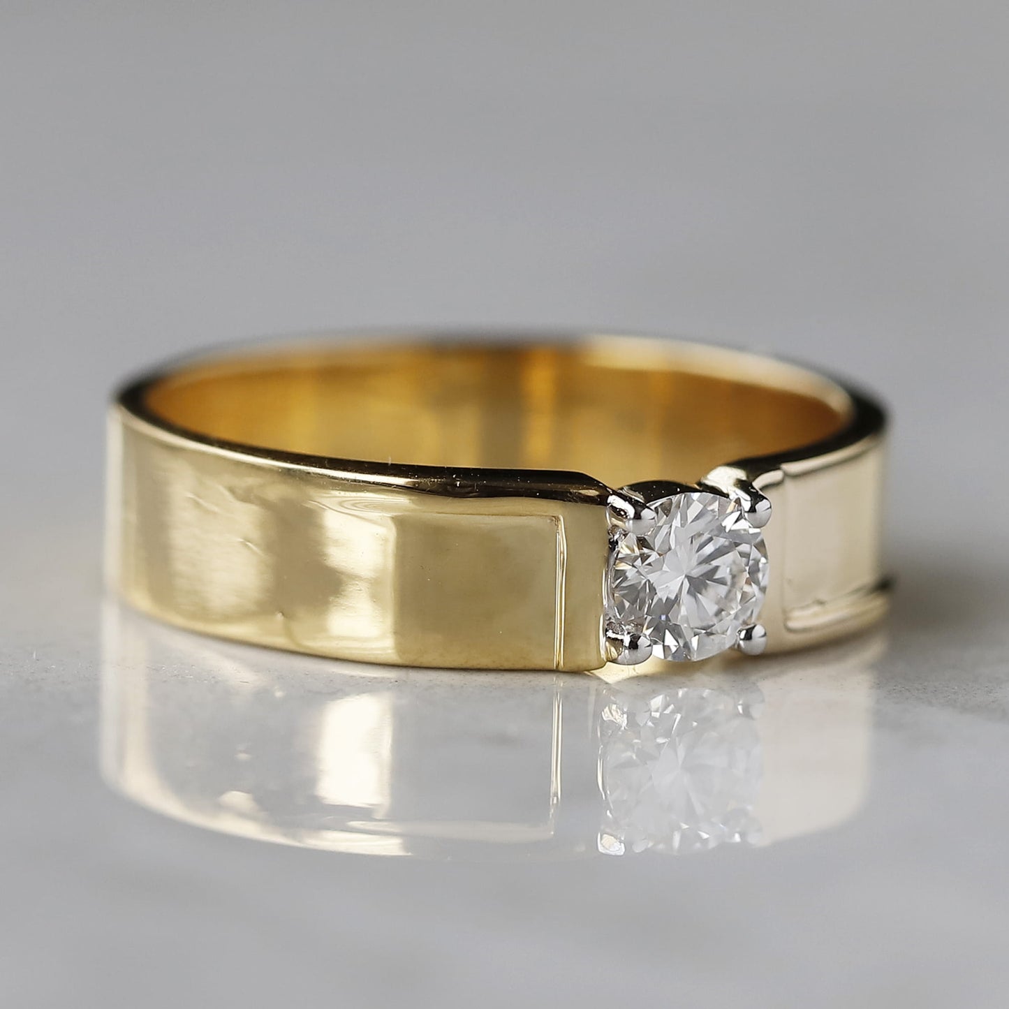 lab diamond mens ring