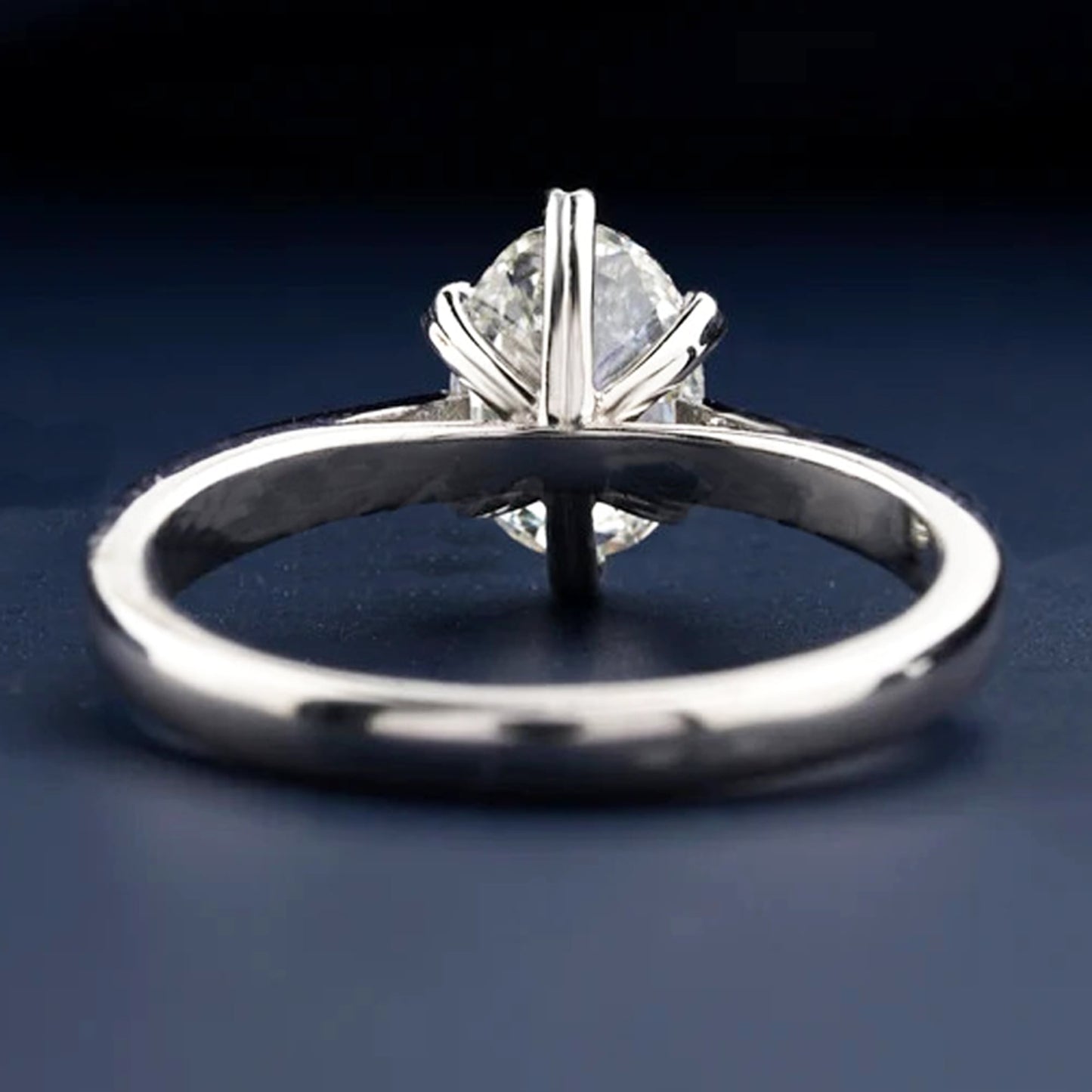 2 carat lab grown oval diamond ring