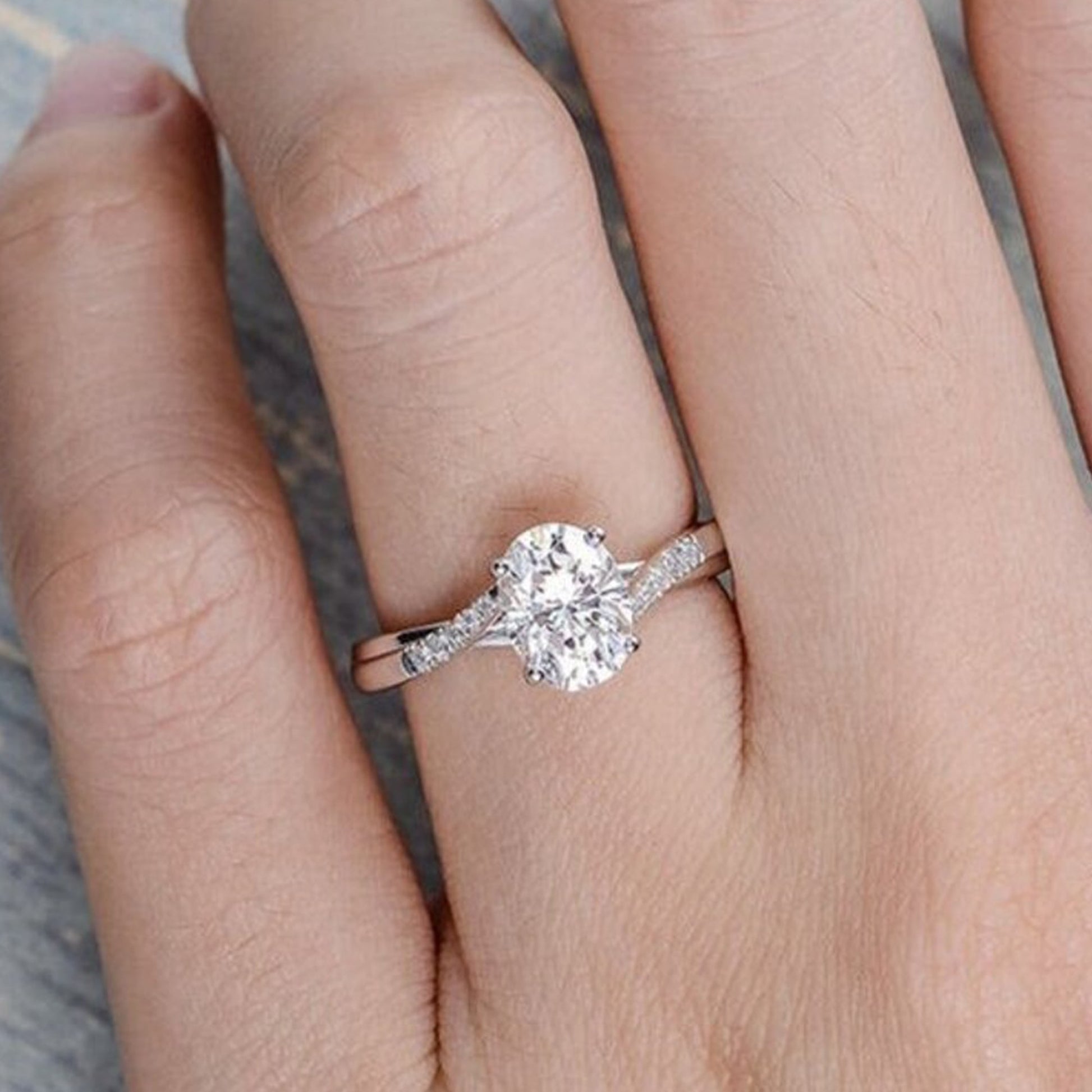 oval solitaire engagement ring