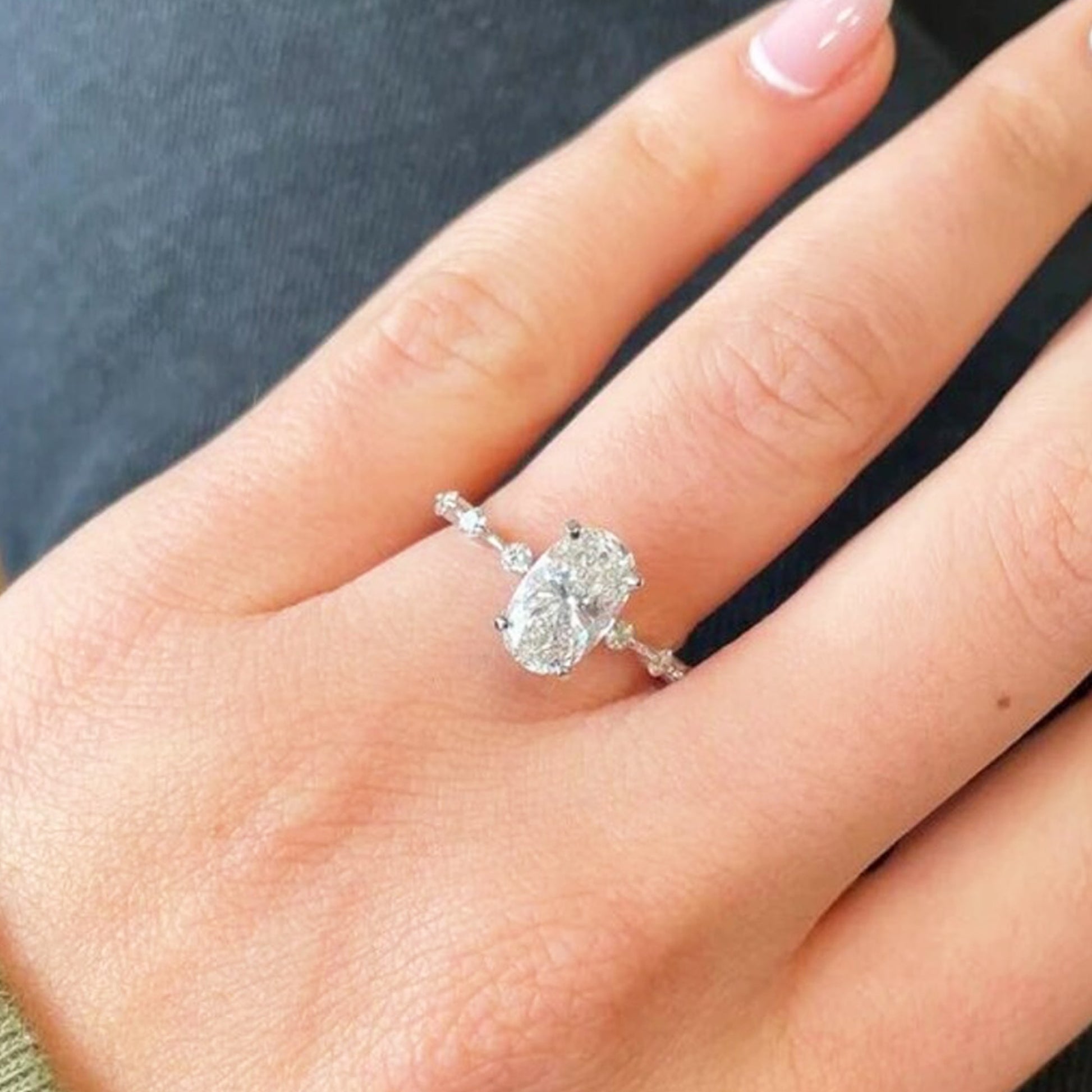 moissanite oval ring