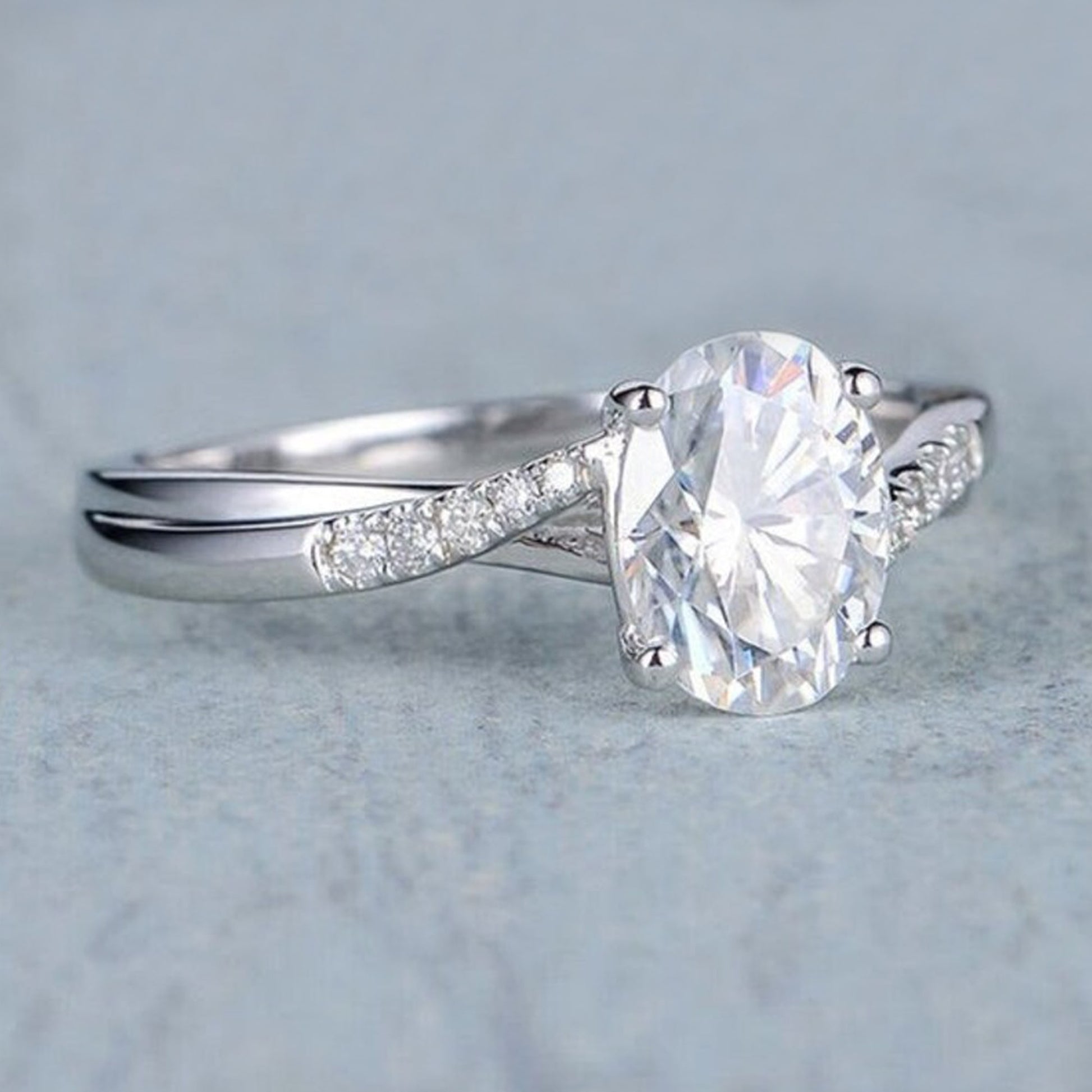 oval solitaire engagement ring