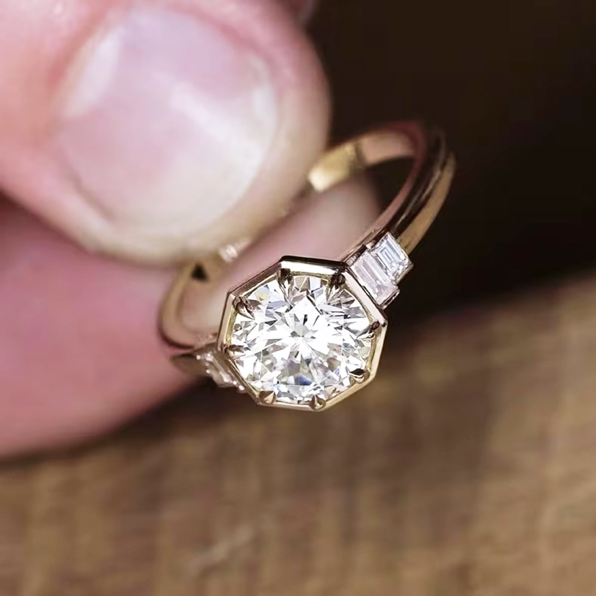 modern engagement ring