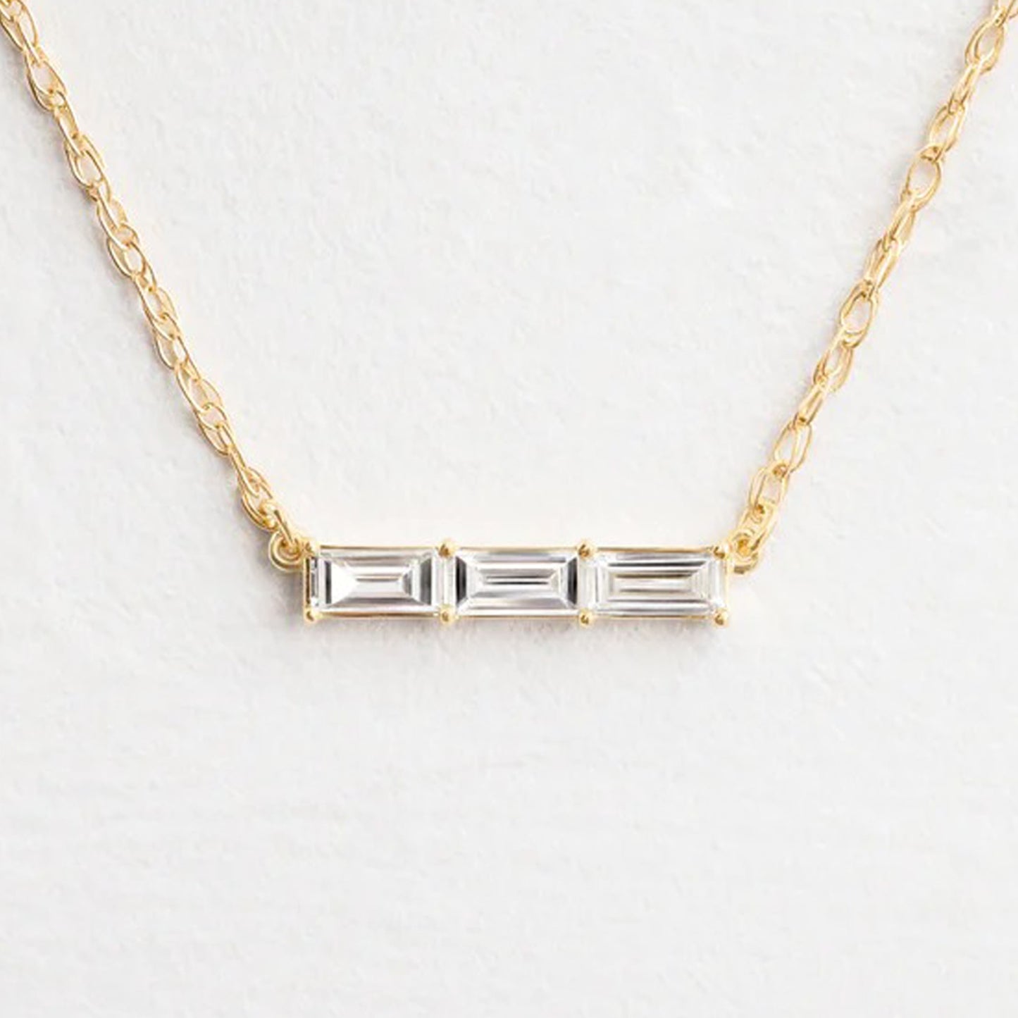 baguette diamond pendant necklace