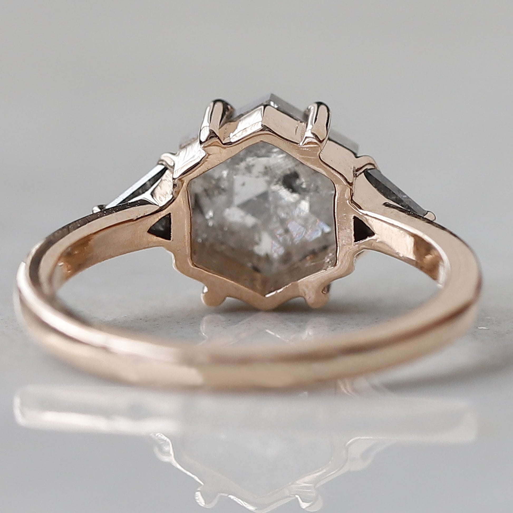 hexagonal diamond ring