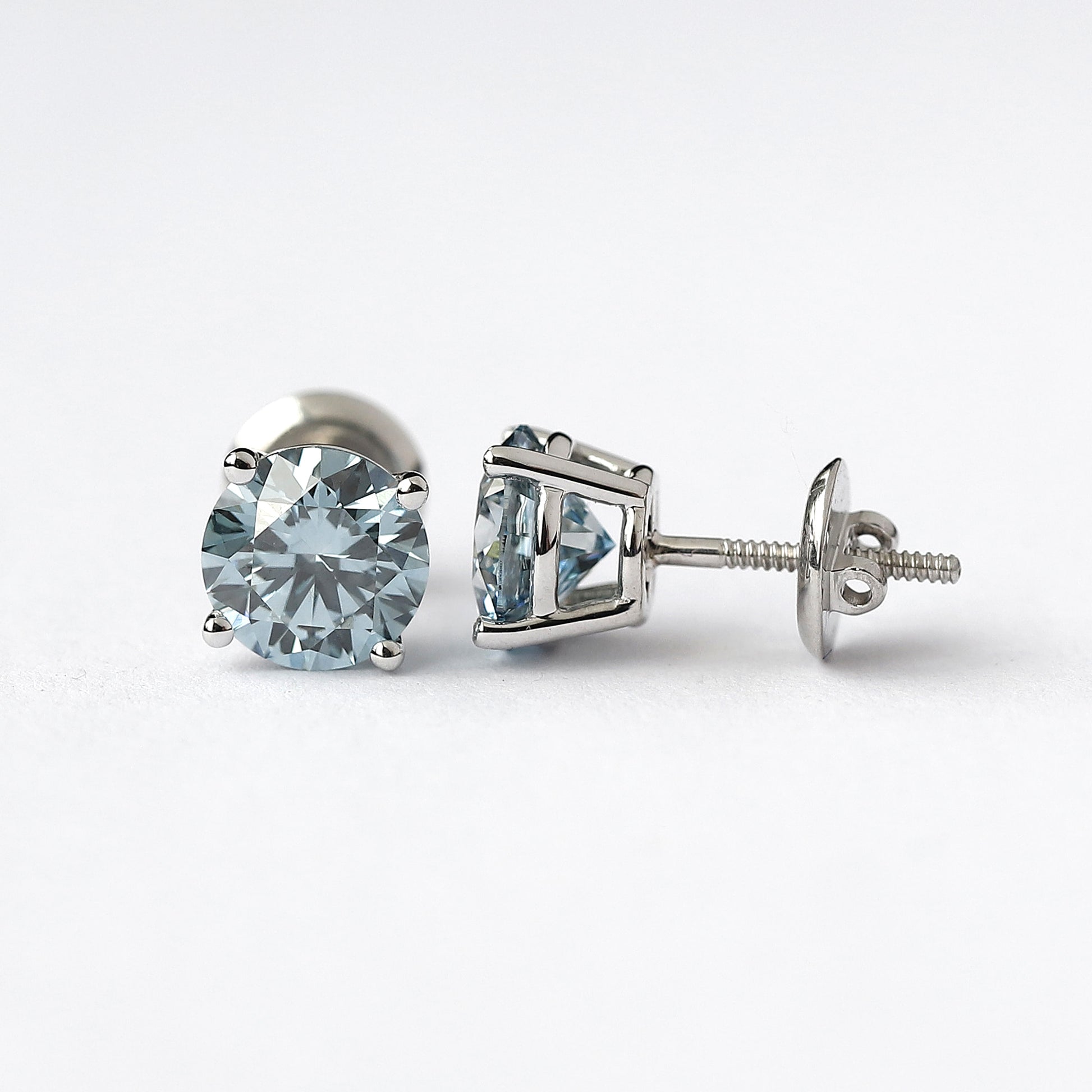 Blue Diamond Earring