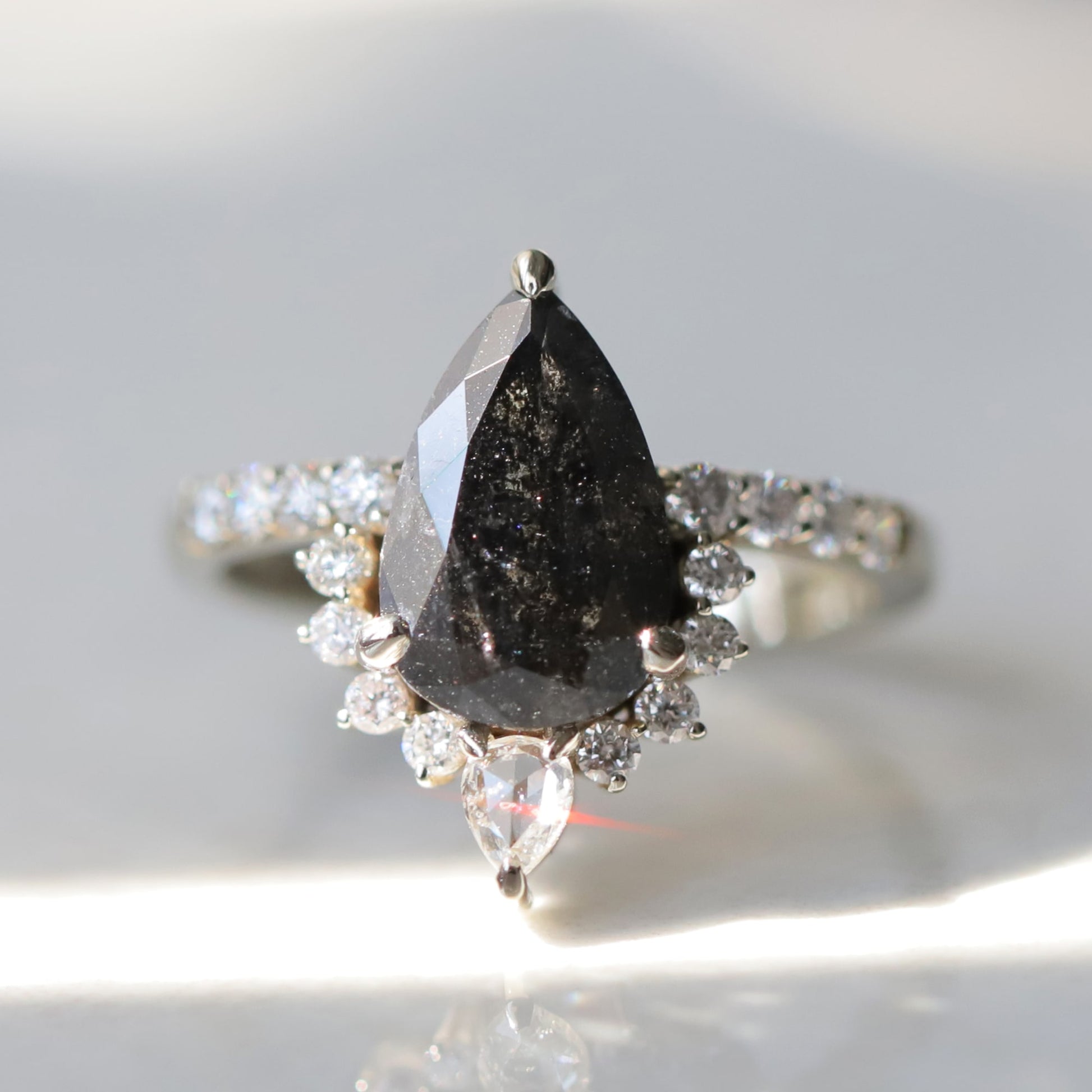 salt and pepper diamond ring