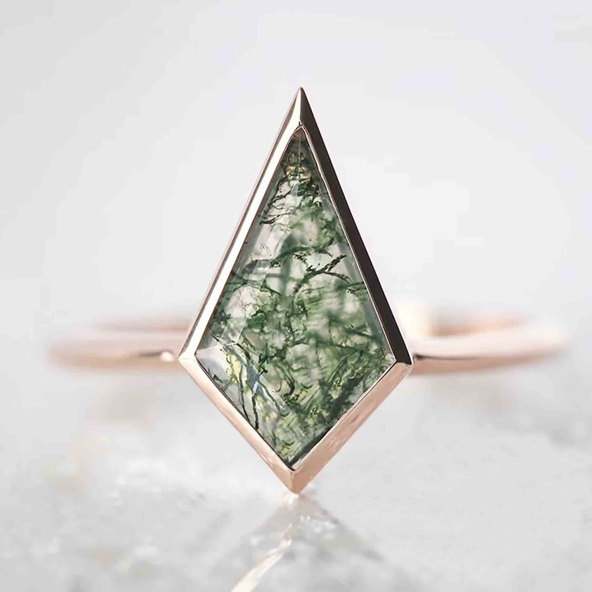 moss agate ring