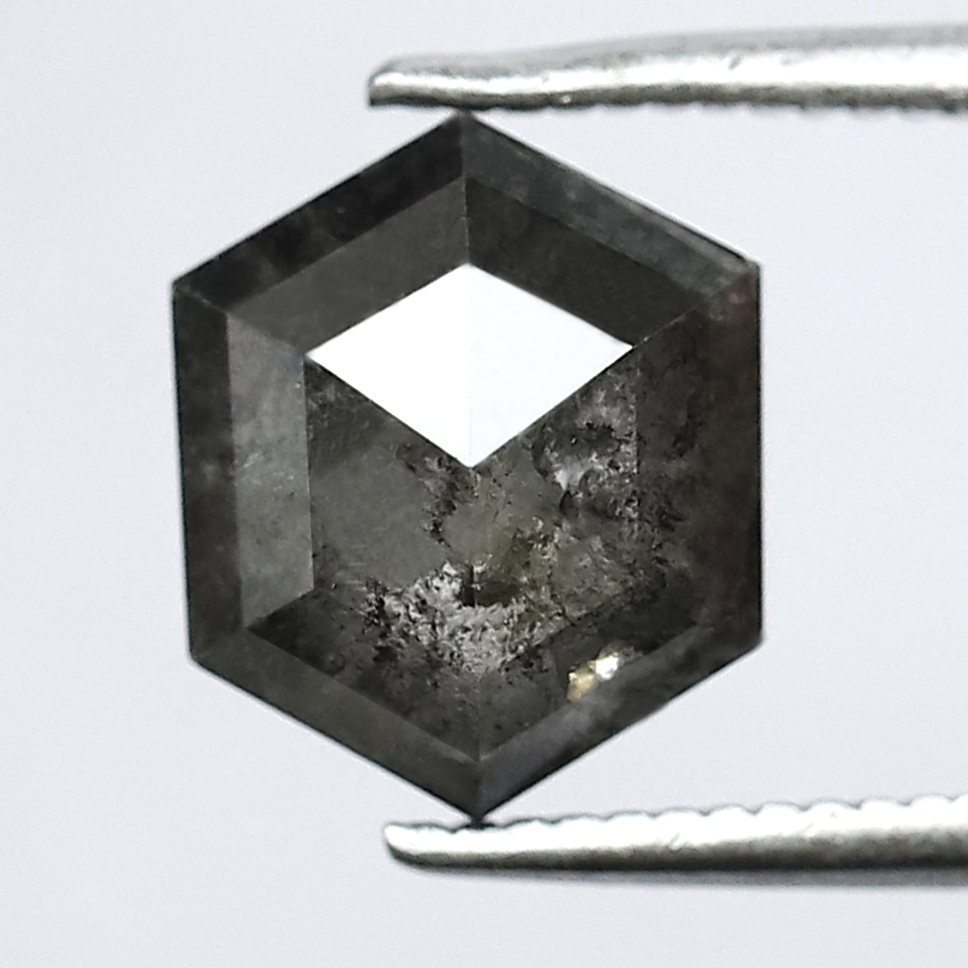 salt and pepper hexagon diamond
