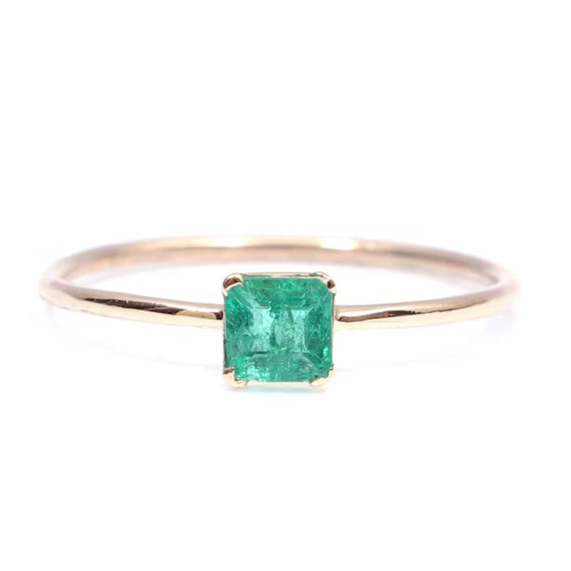 gold emerald green ring