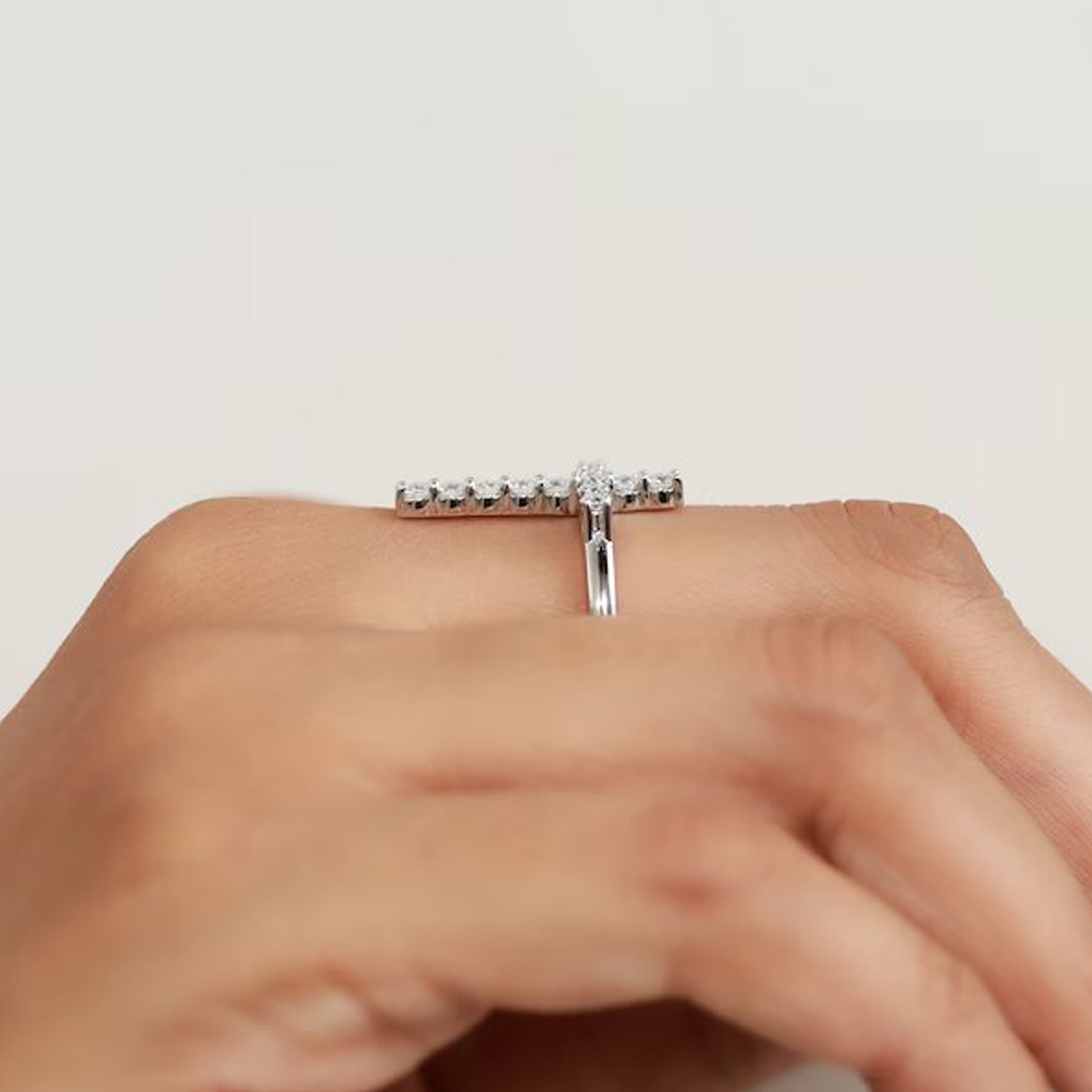 gold lab grown diamond faith ring