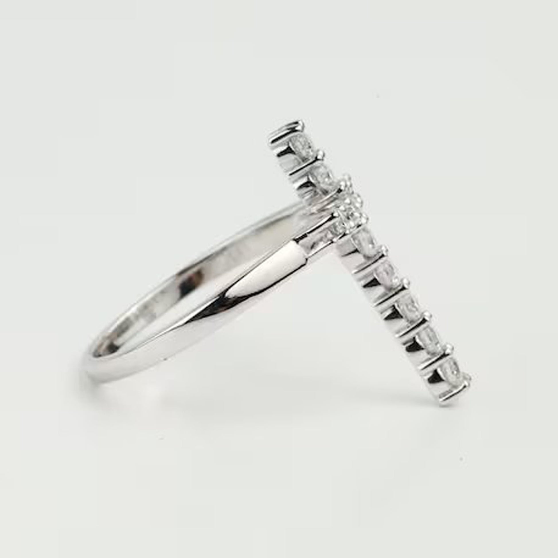 gold lab grown diamond faith ring