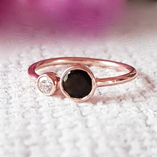 bezel set diamond ring