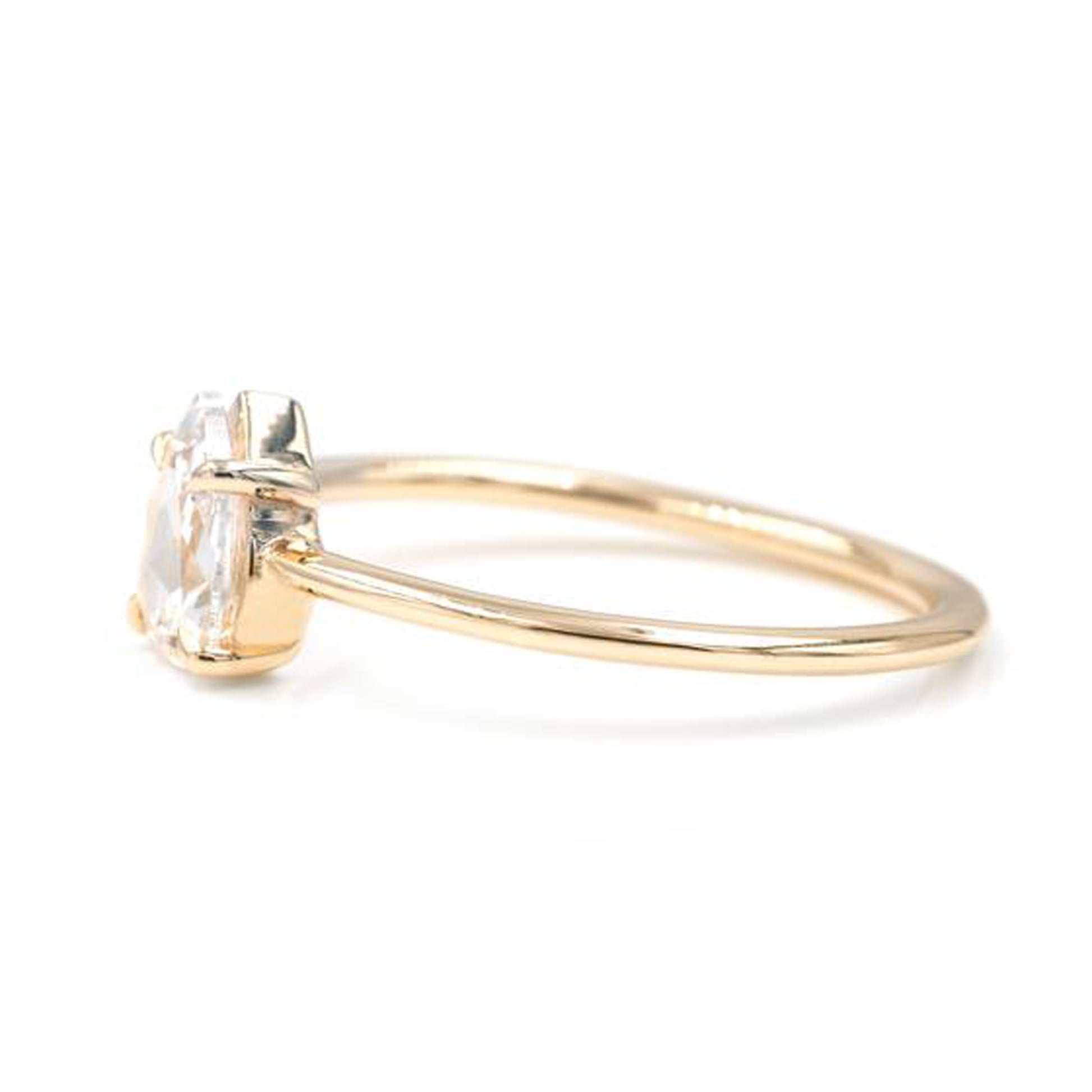 pear shaped rose cut diamond ring