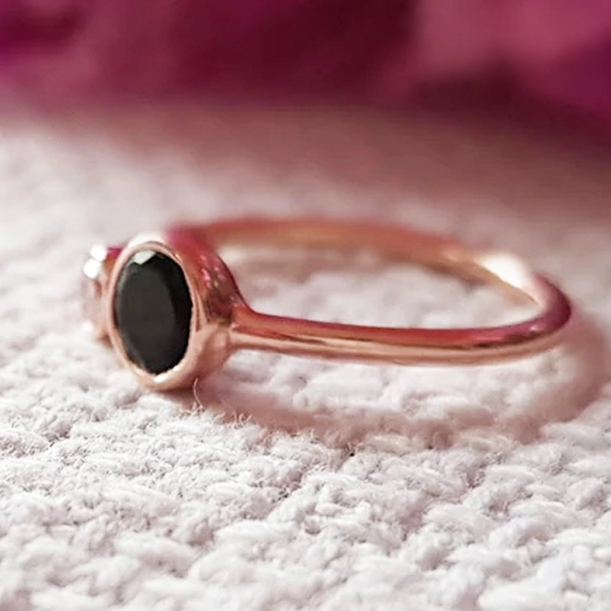 bezel set diamond ring
