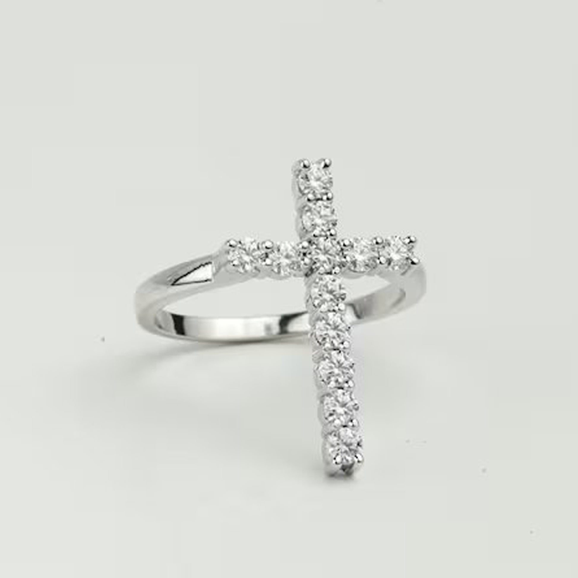 gold lab grown diamond faith ring