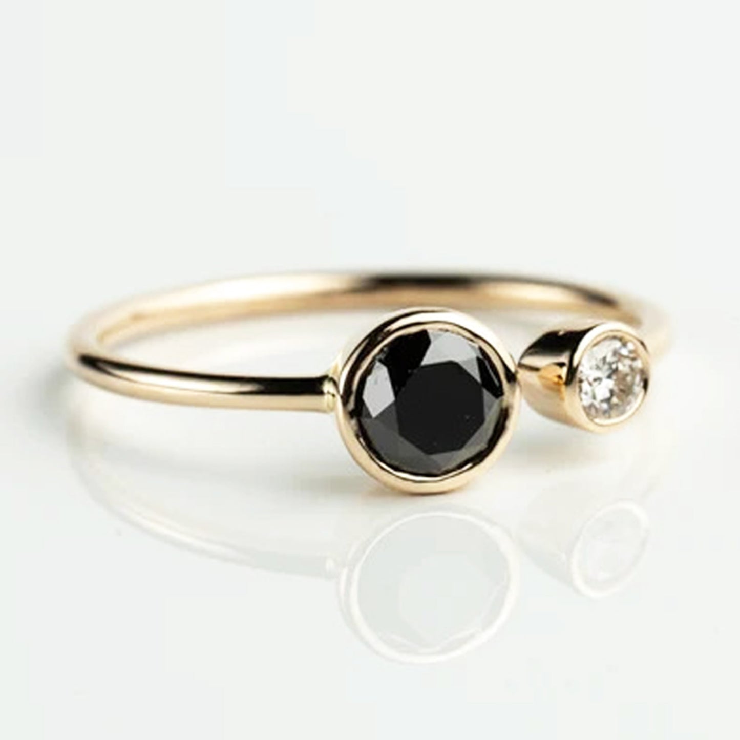 bezel set diamond ring