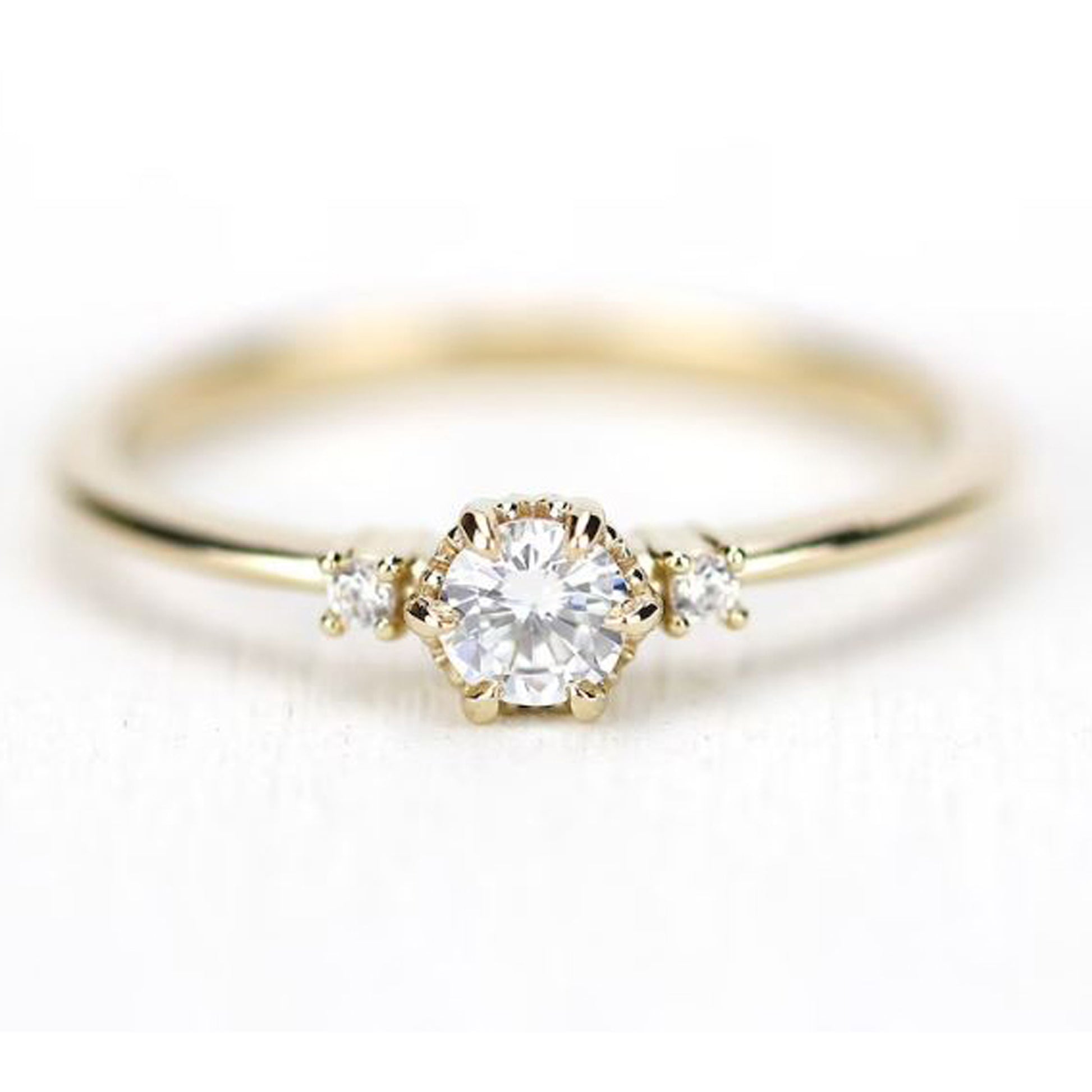 minimal diamond ring