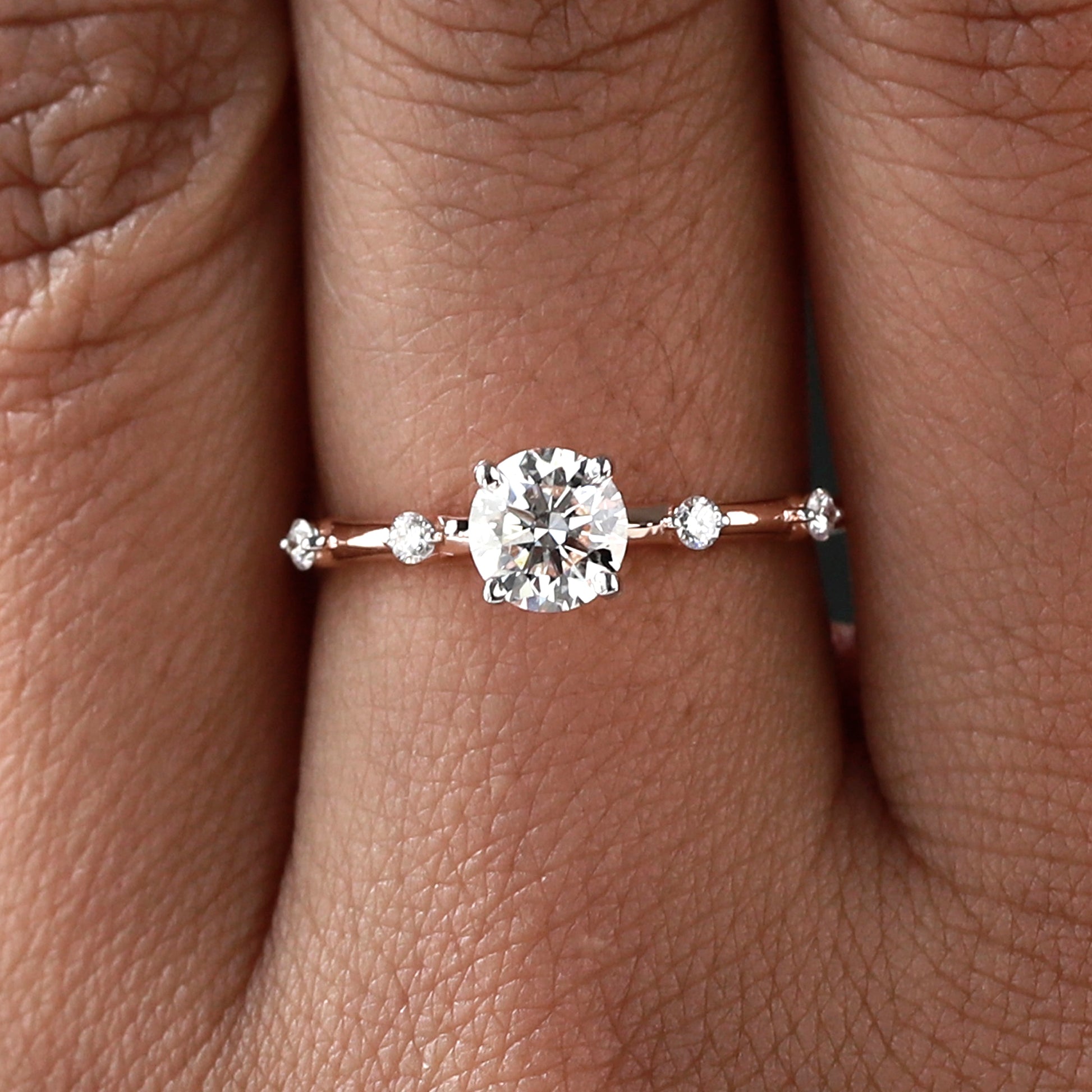 rose gold diamond ring