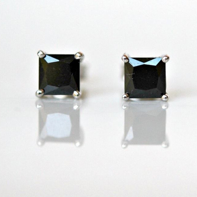 1 carat black diamond earrings