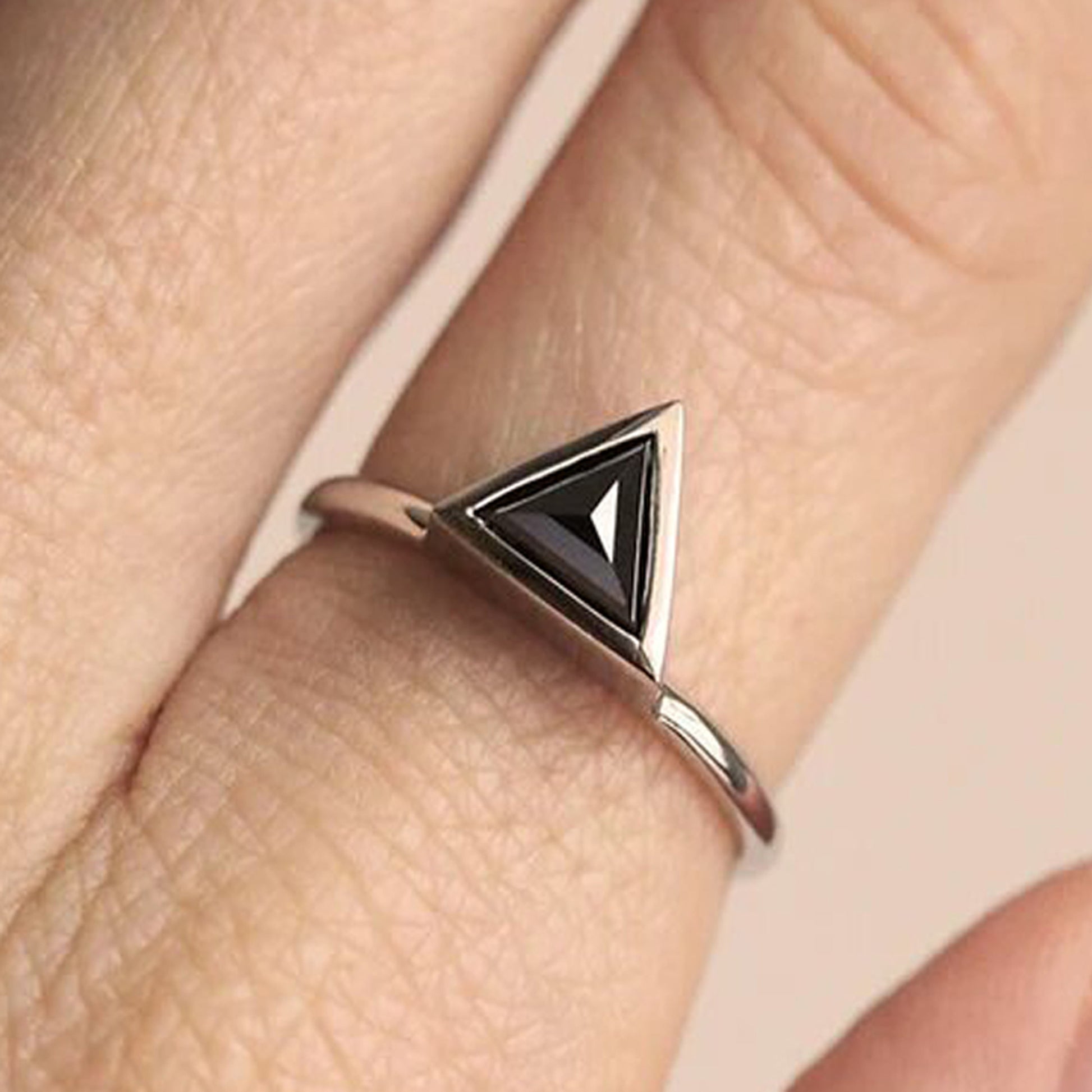 trillion cut diamond ring