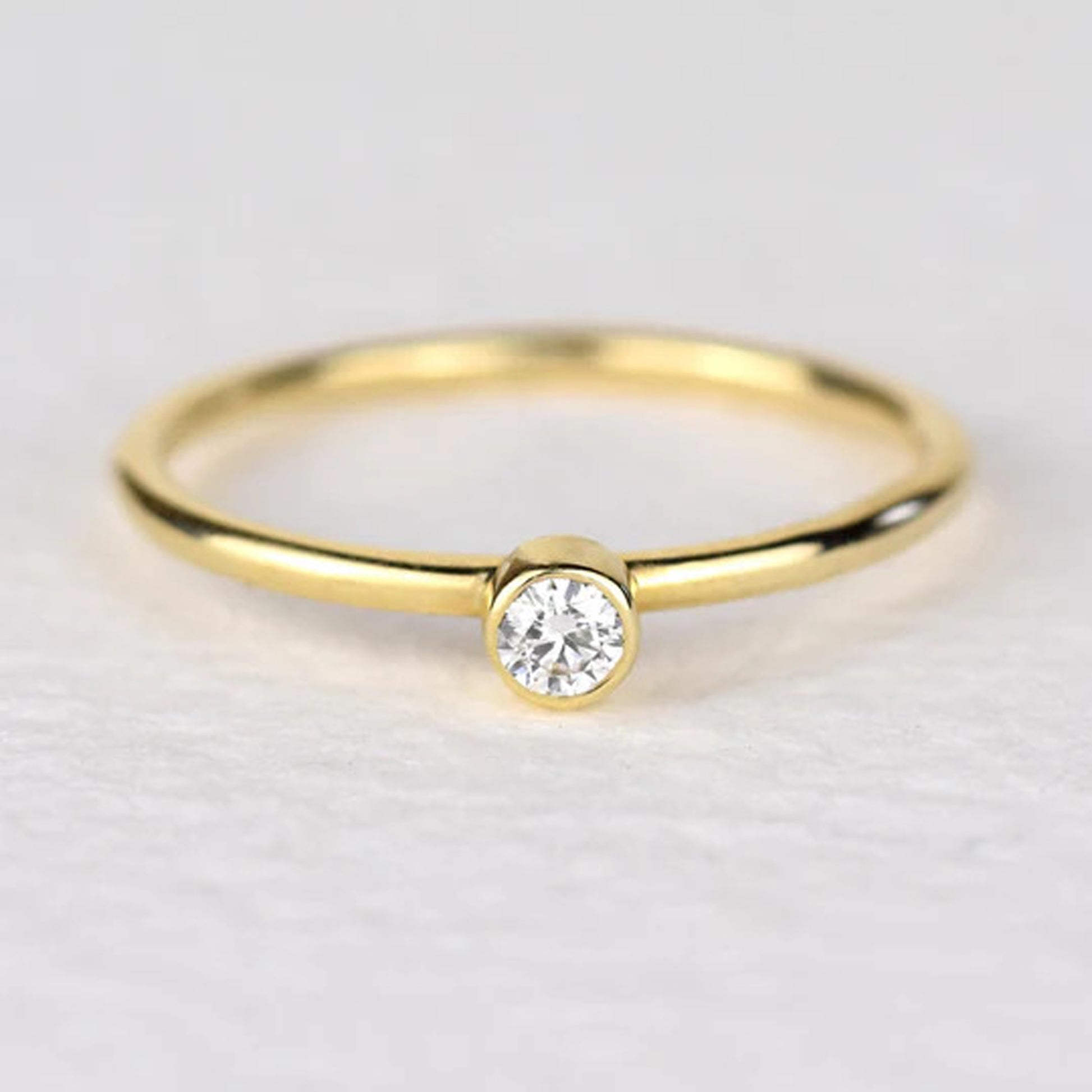 Minimal Diamond Wedding Ring