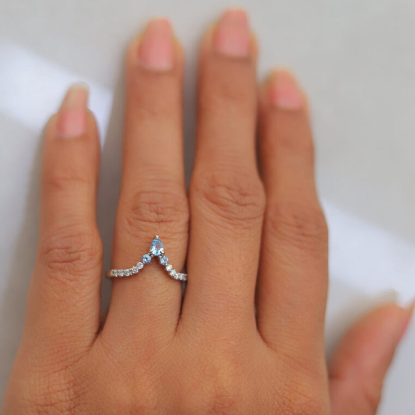 swiss blue topaz wedding band