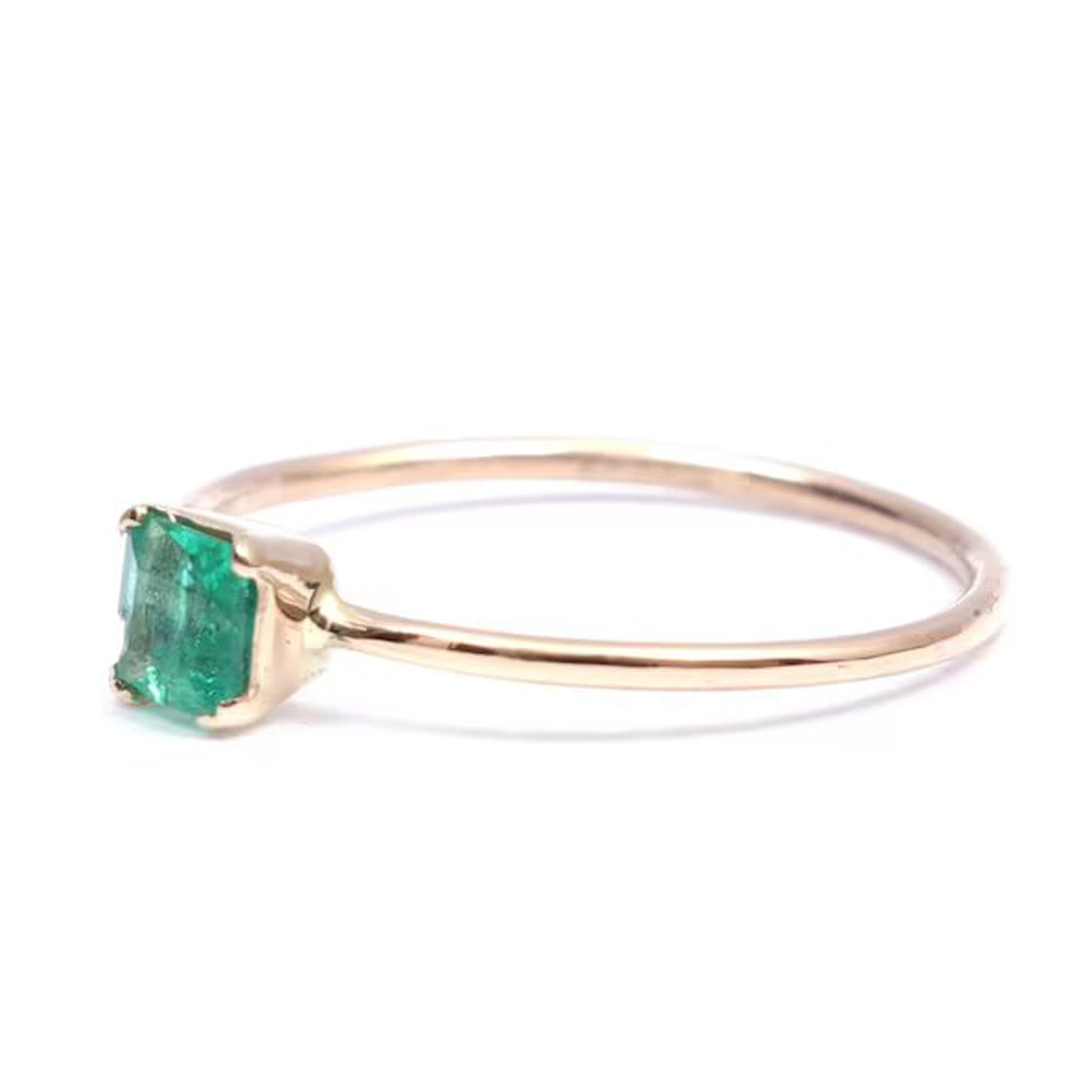 gold emerald green ring