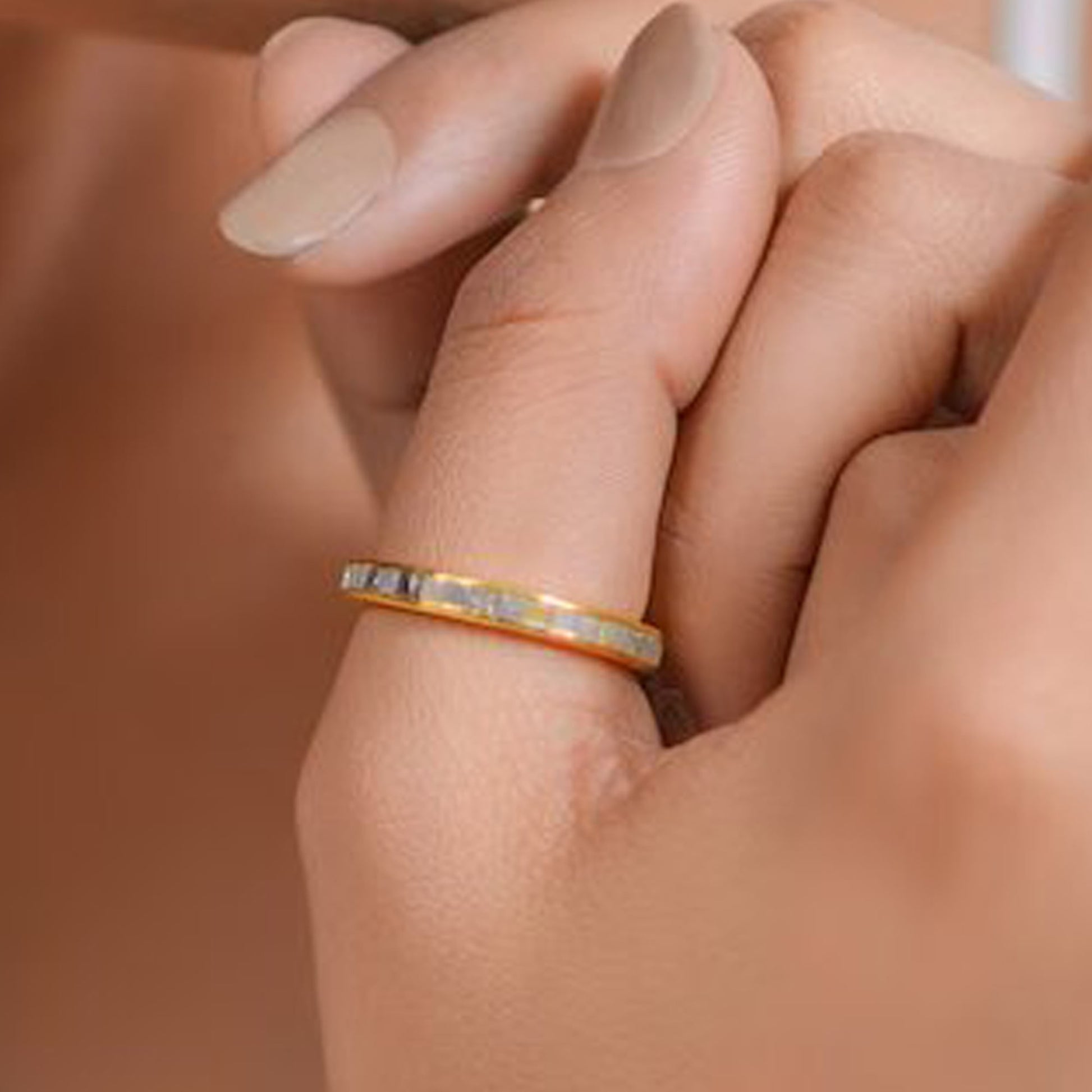 rustic diamond ring