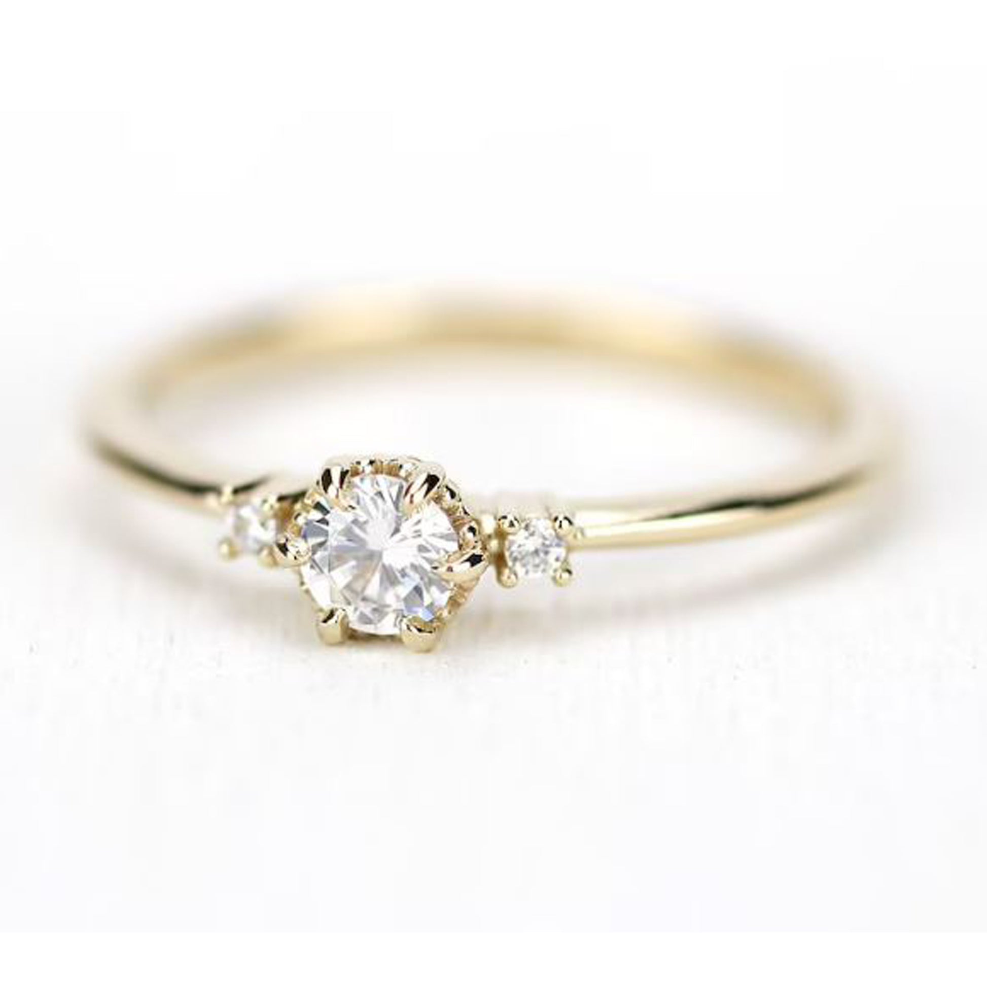minimal diamond ring