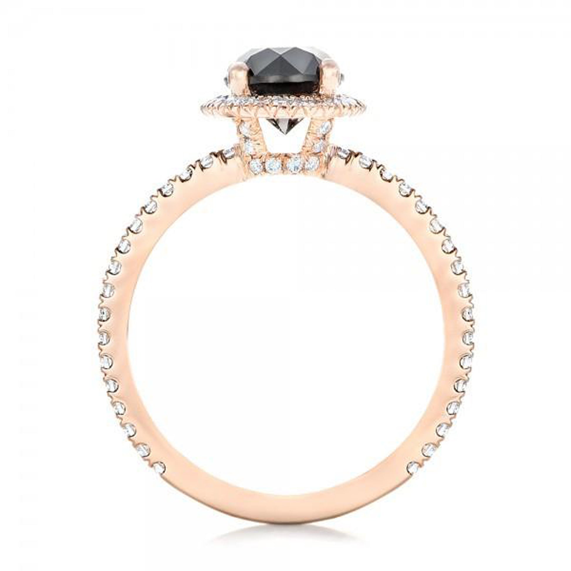 black diamond halo ring