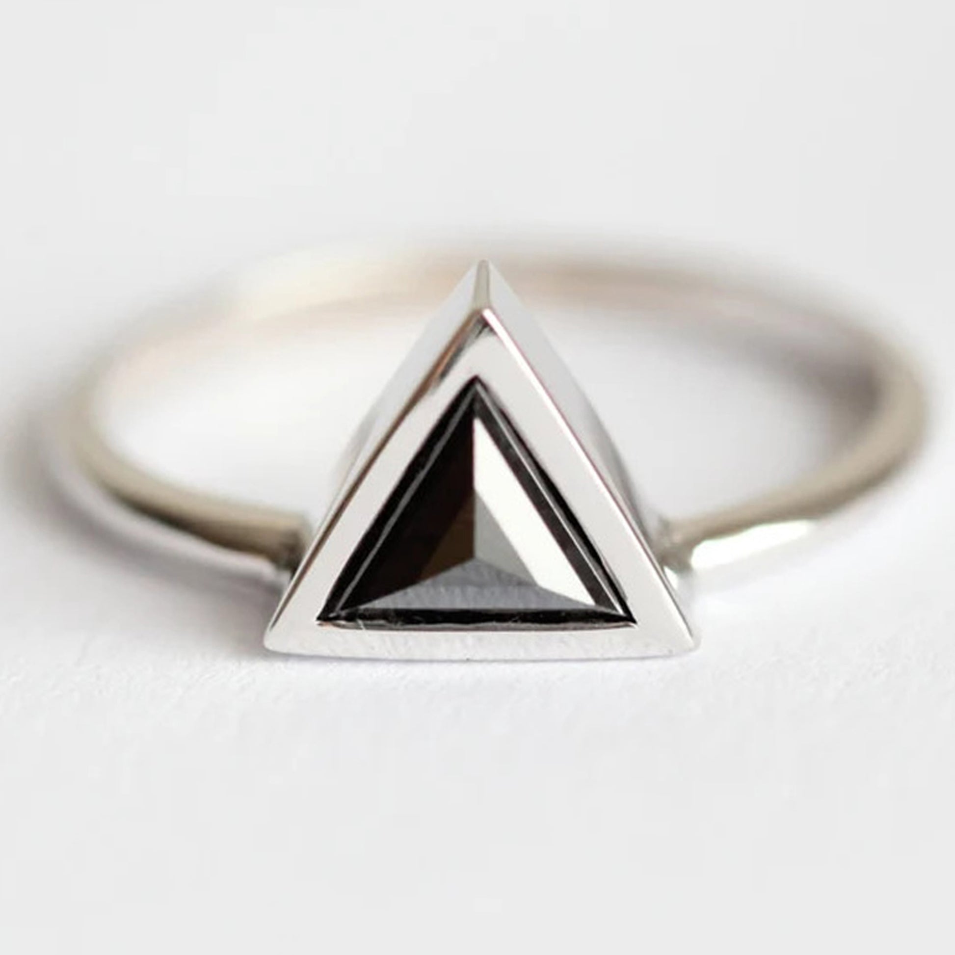 trillion cut diamond ring