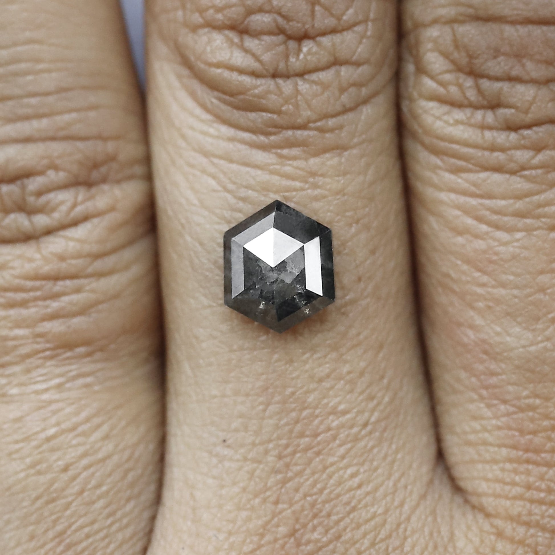 salt and pepper hexagon diamond