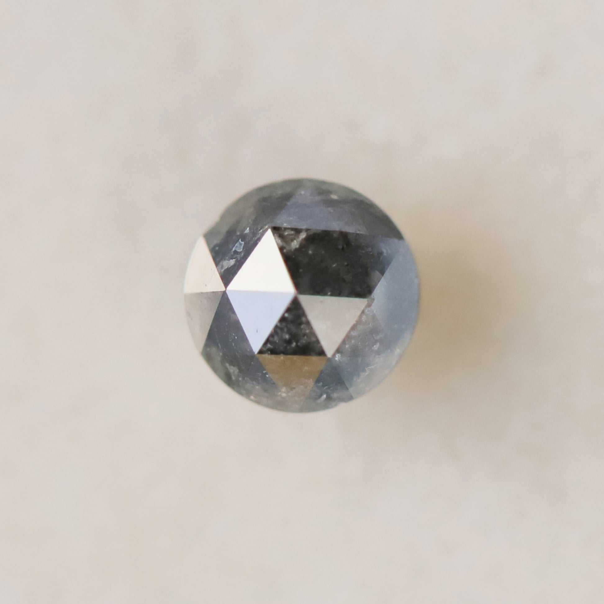 rose cut salt and pepper diamond