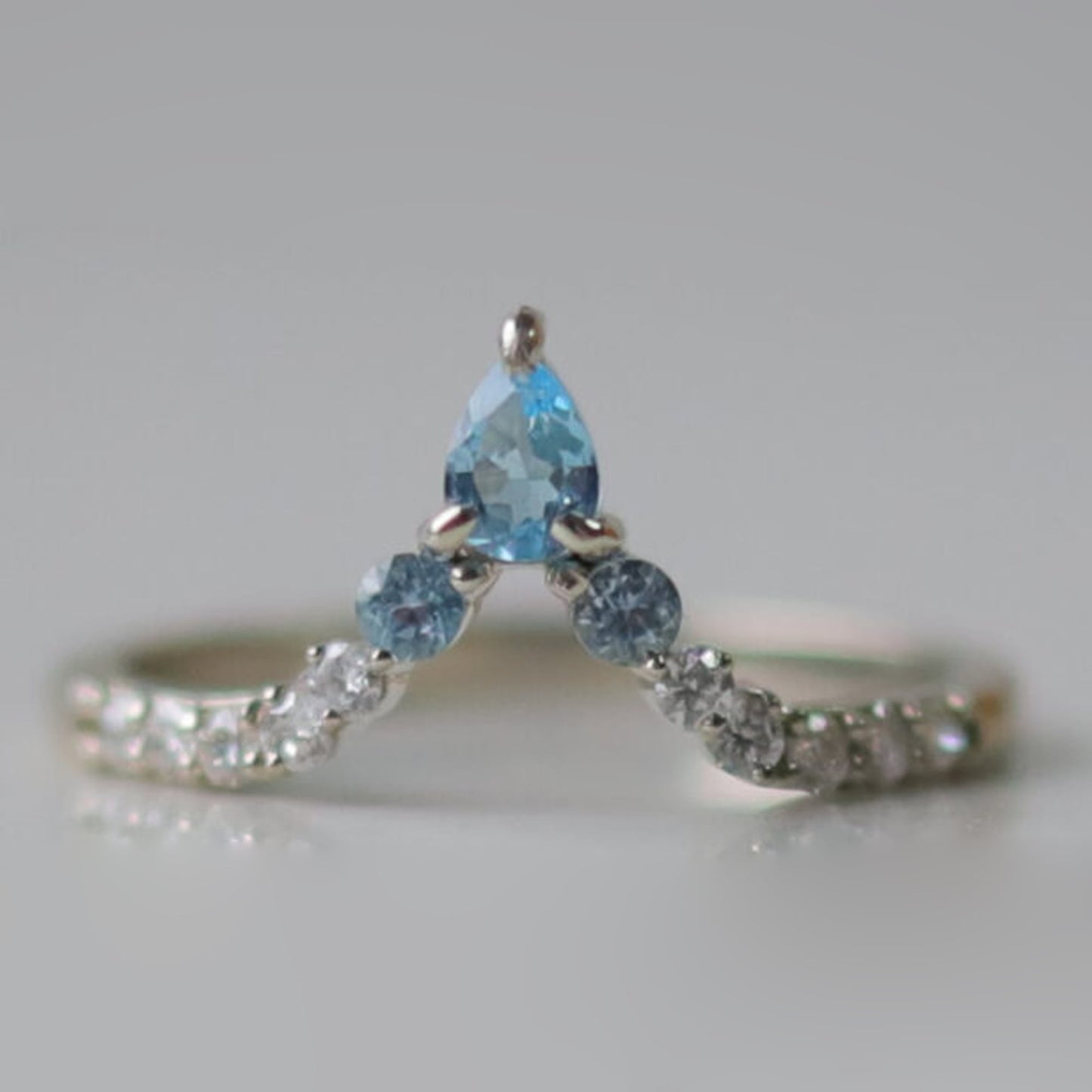 swiss blue topaz wedding band