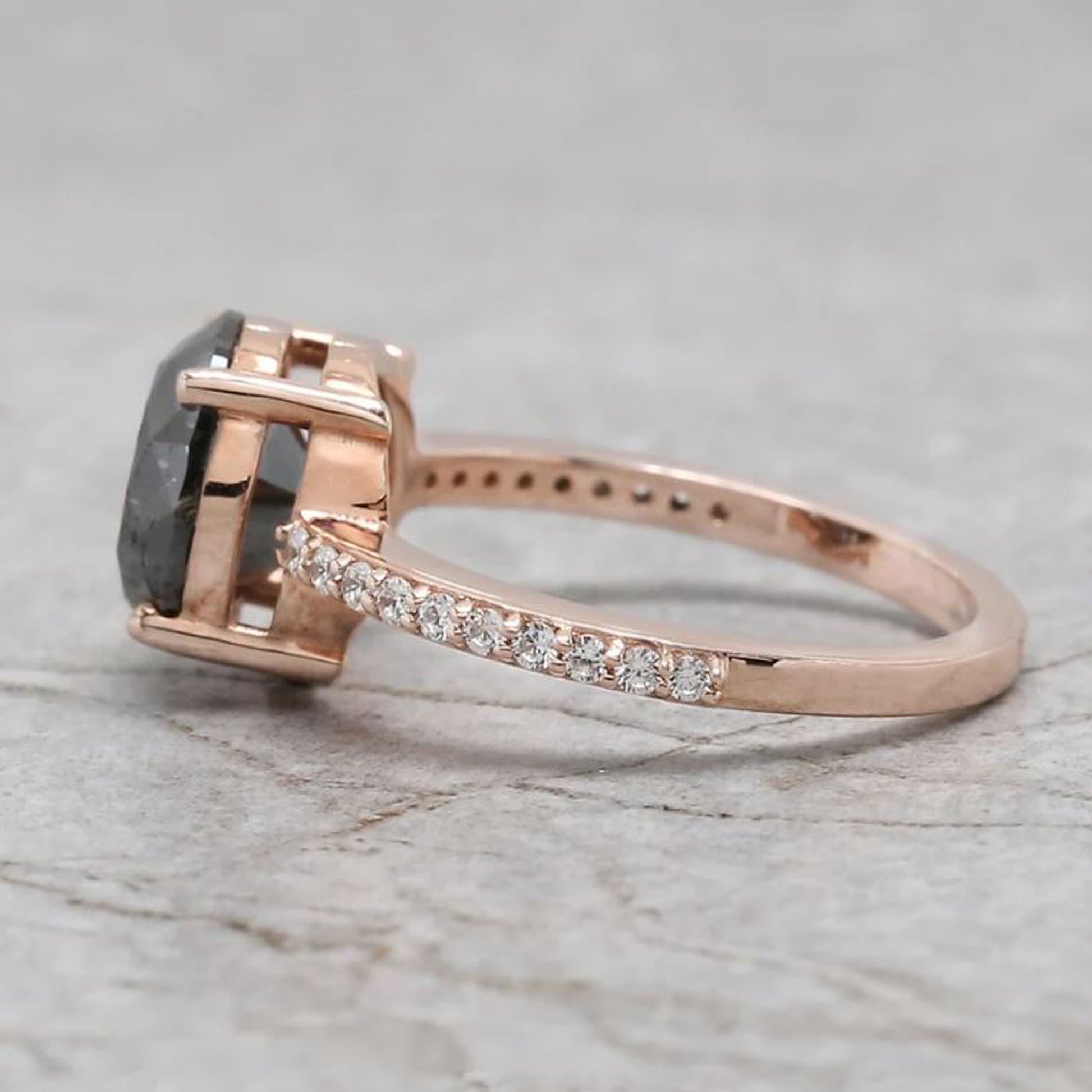 Black Diamond engagement ring