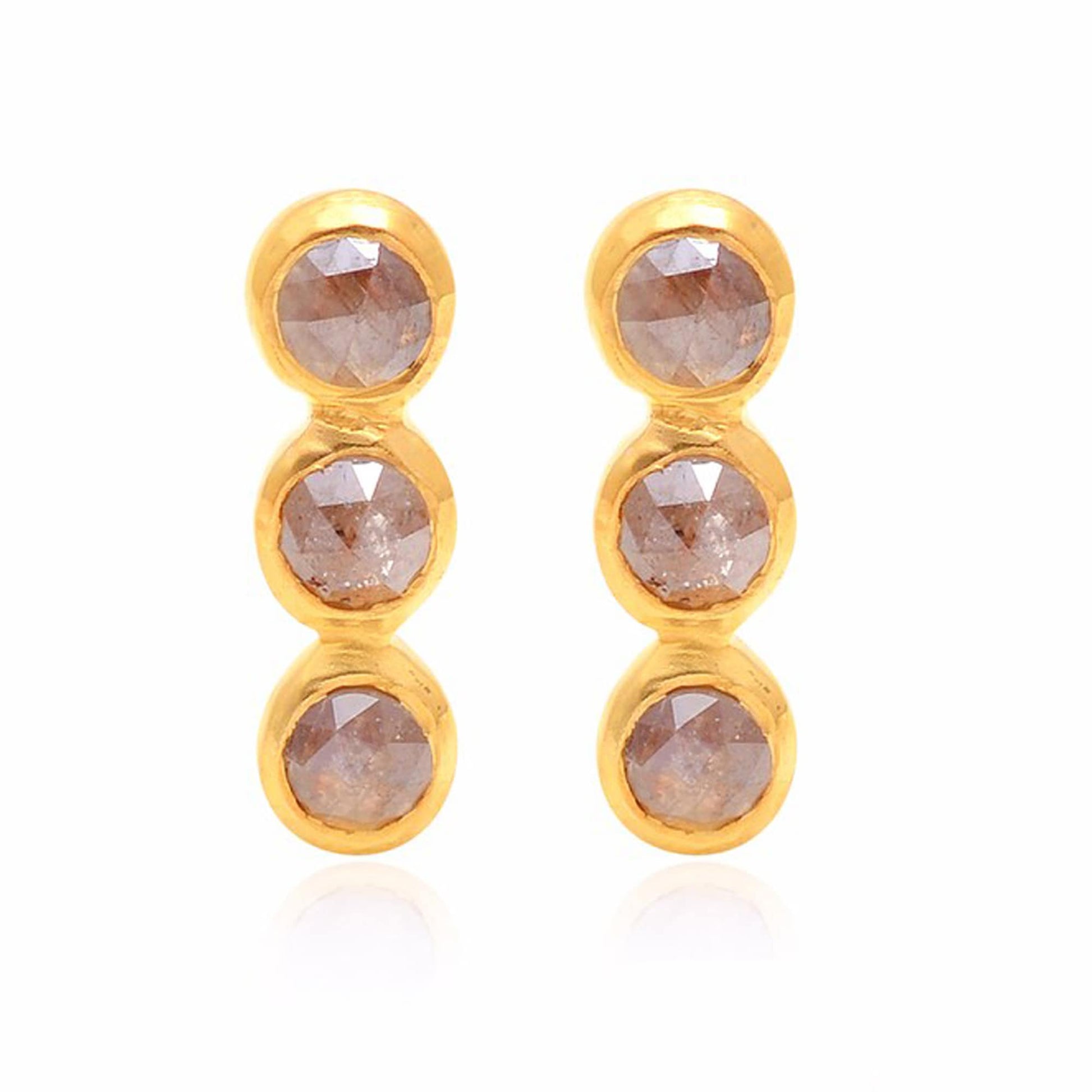 3 diamond earrings