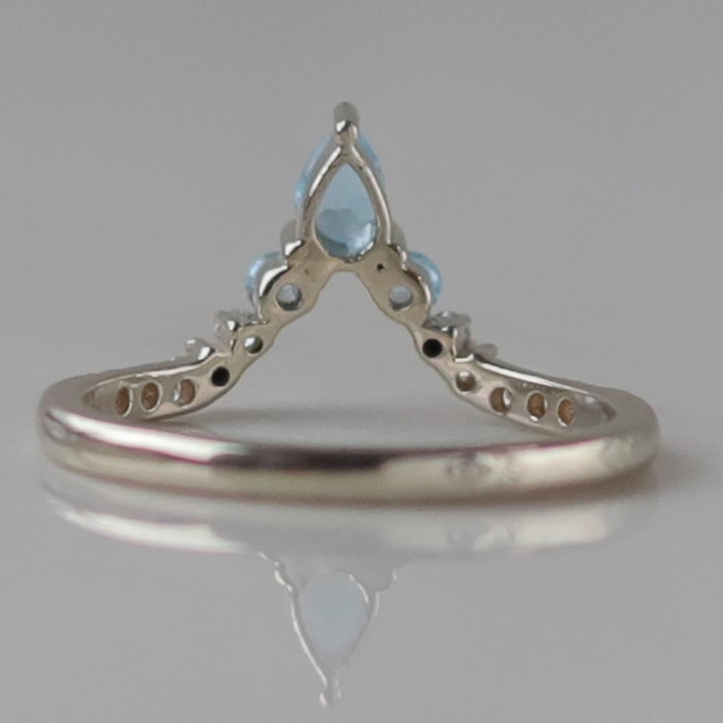 swiss blue topaz wedding band