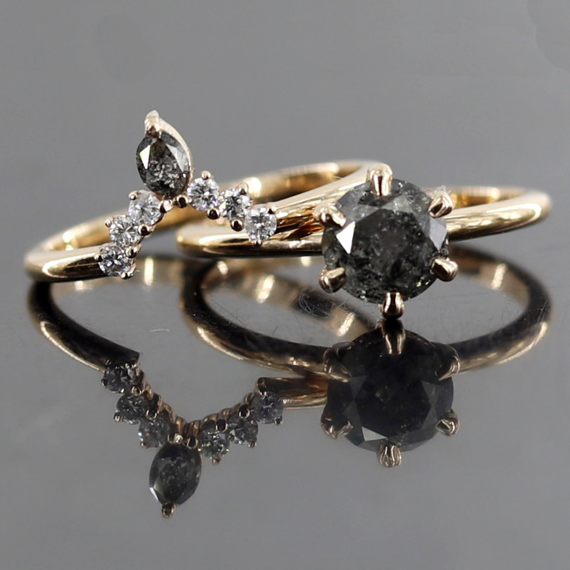 galaxy diamond engagement ring