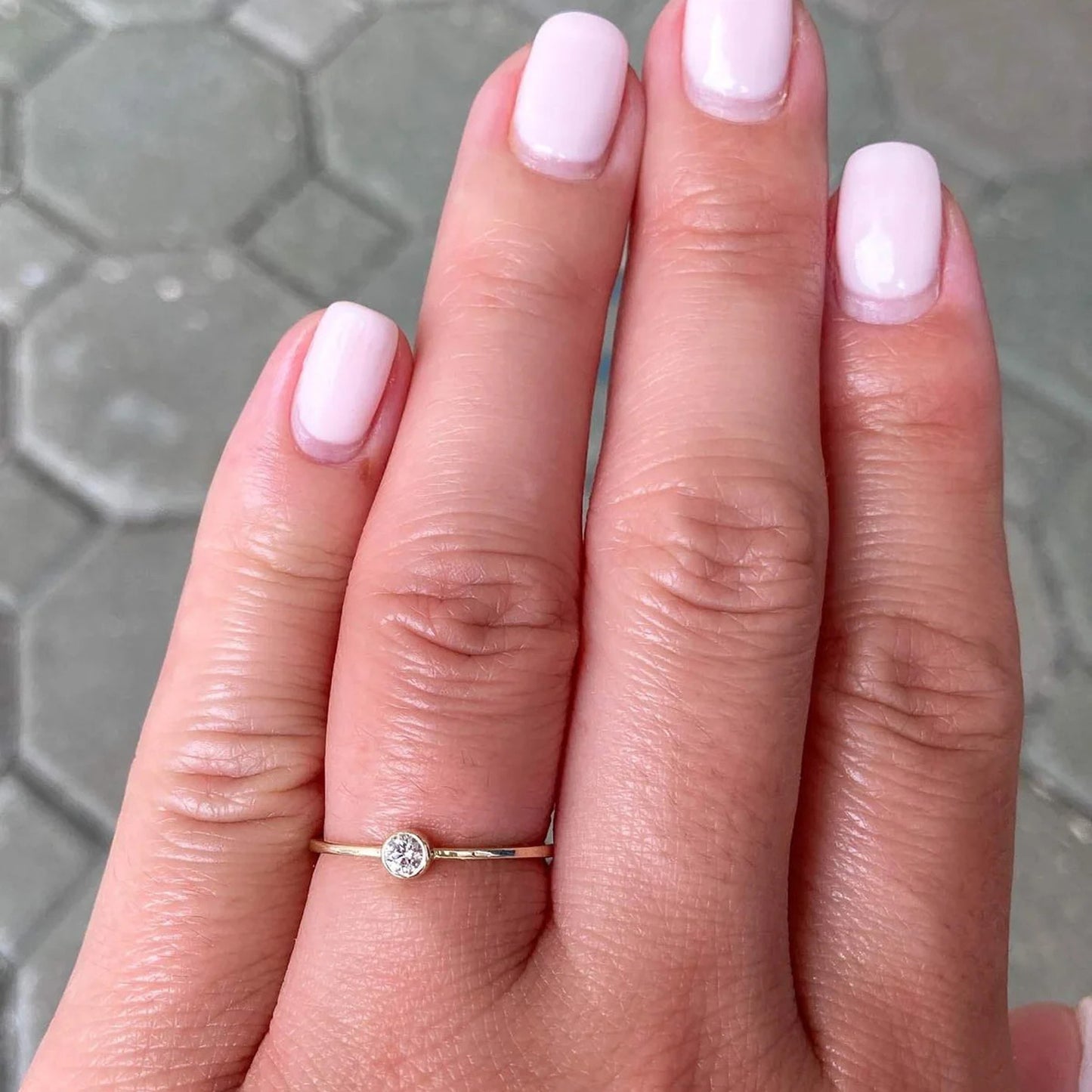 Minimal Diamond Wedding Ring