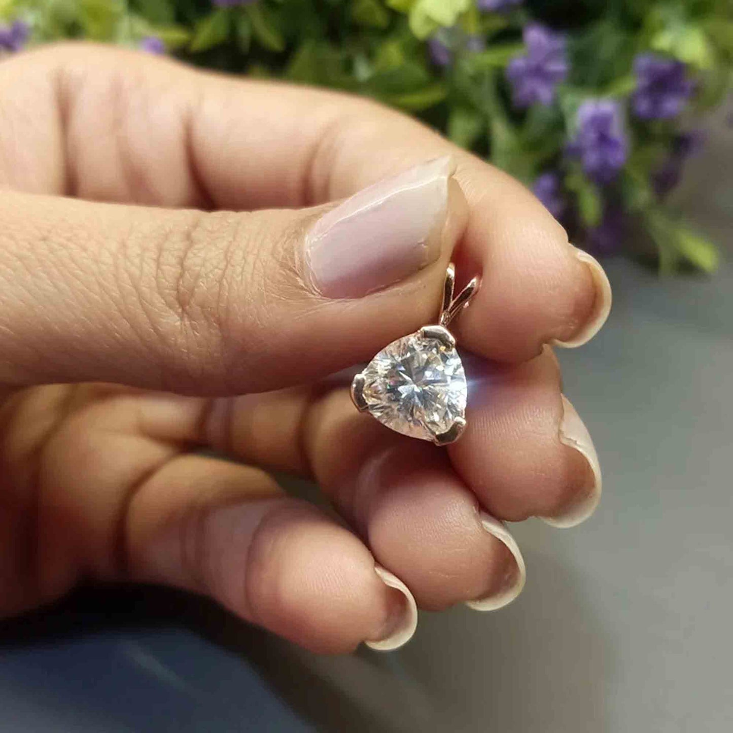 trillion cut Moissanite