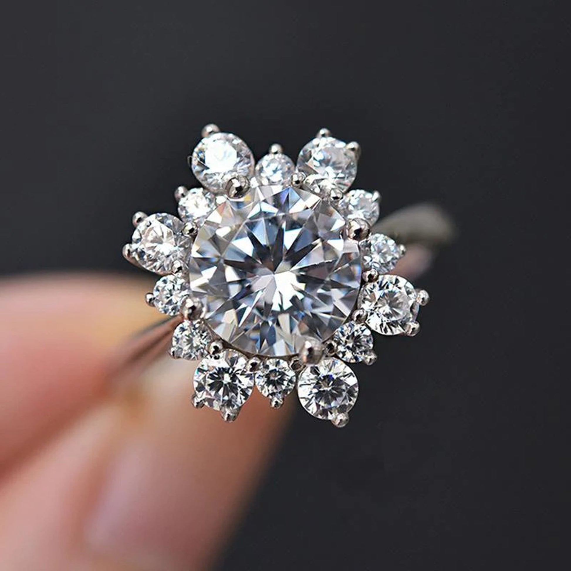 snowflake engagement ring