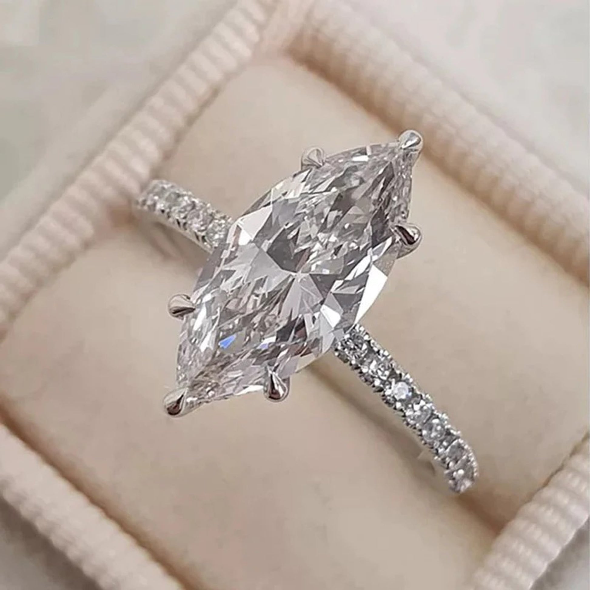Marquise Moissanite Ring