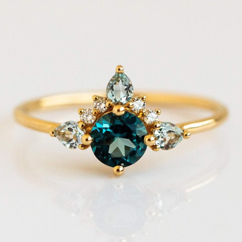 Topaz Princess Crown Ring