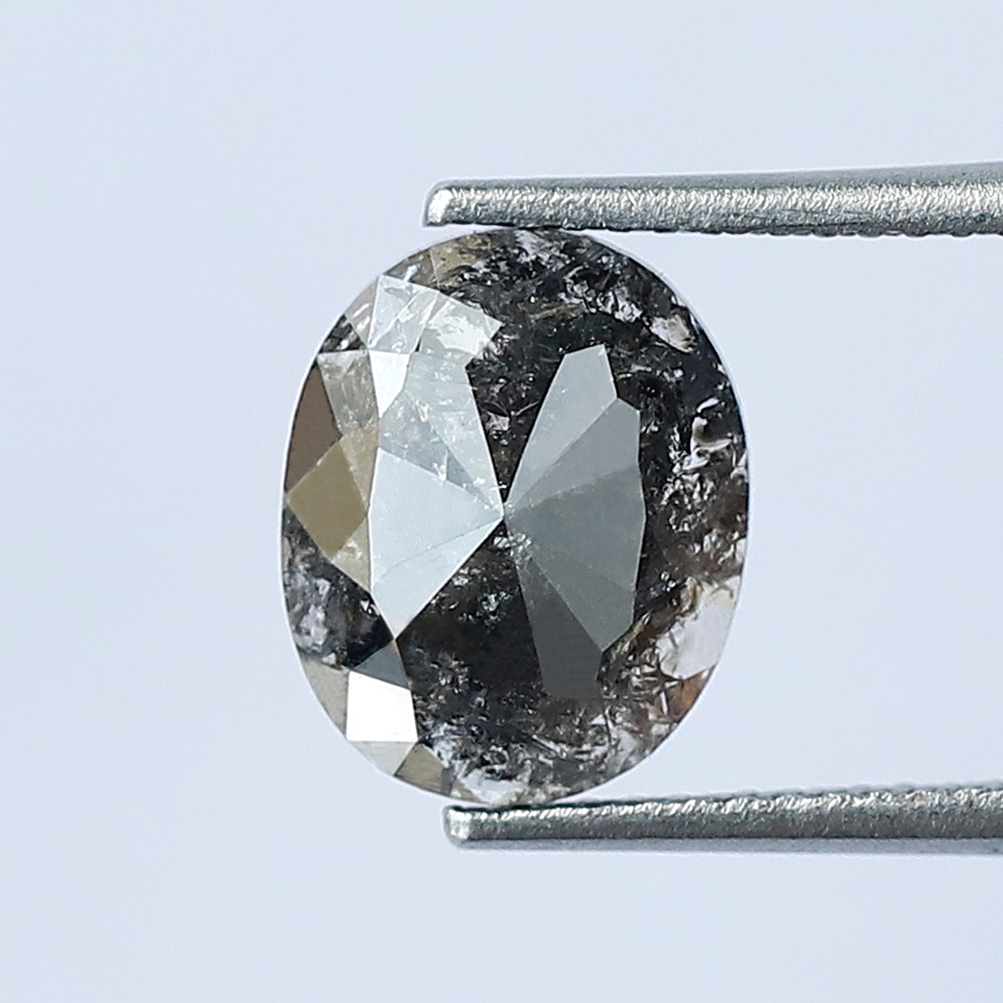 2.37 CT Oval Natural Loose Salt and Pepper Diamond For Custom Ring
