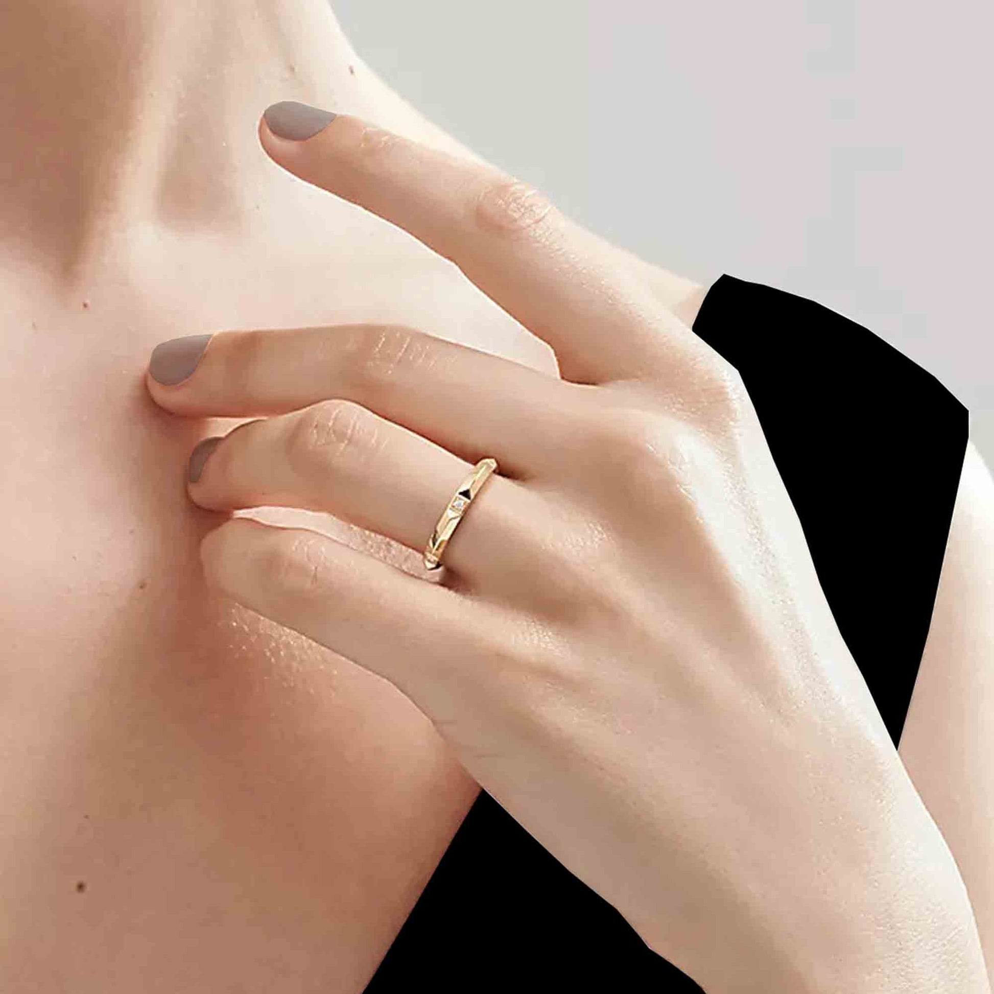 minimal wedding band