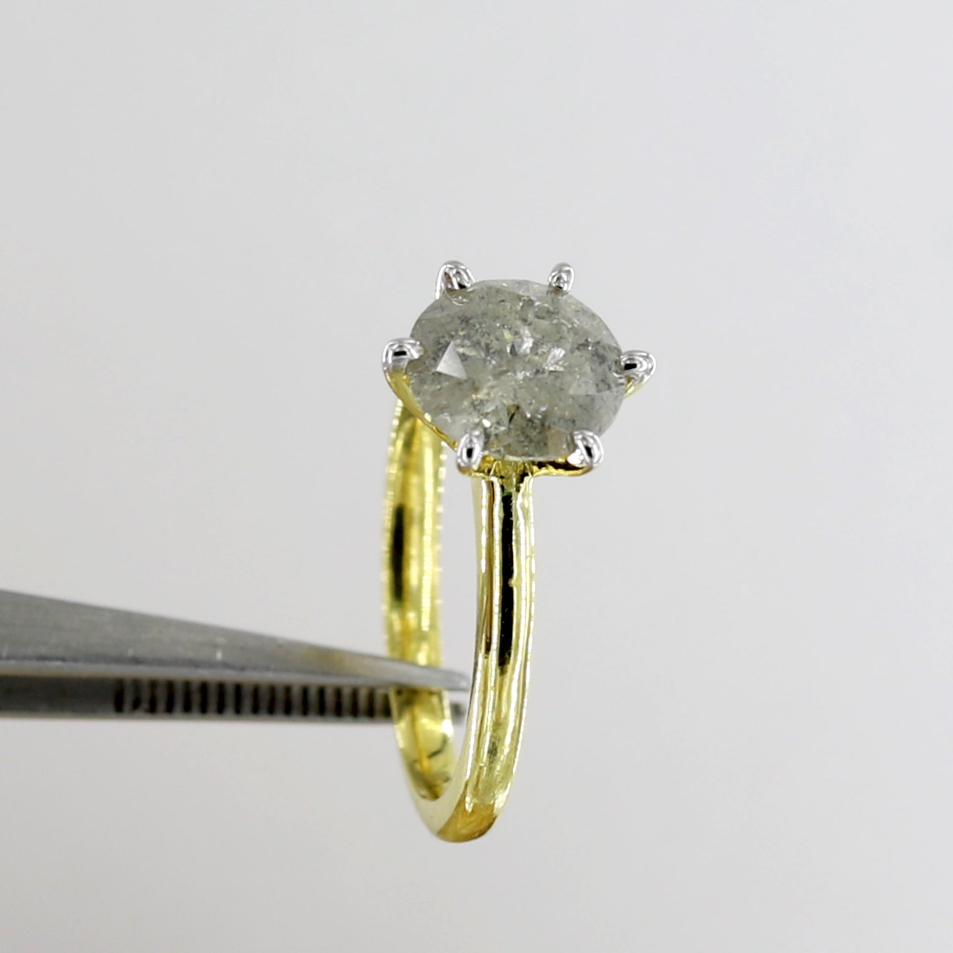 Misty Grey Diamond Ring
